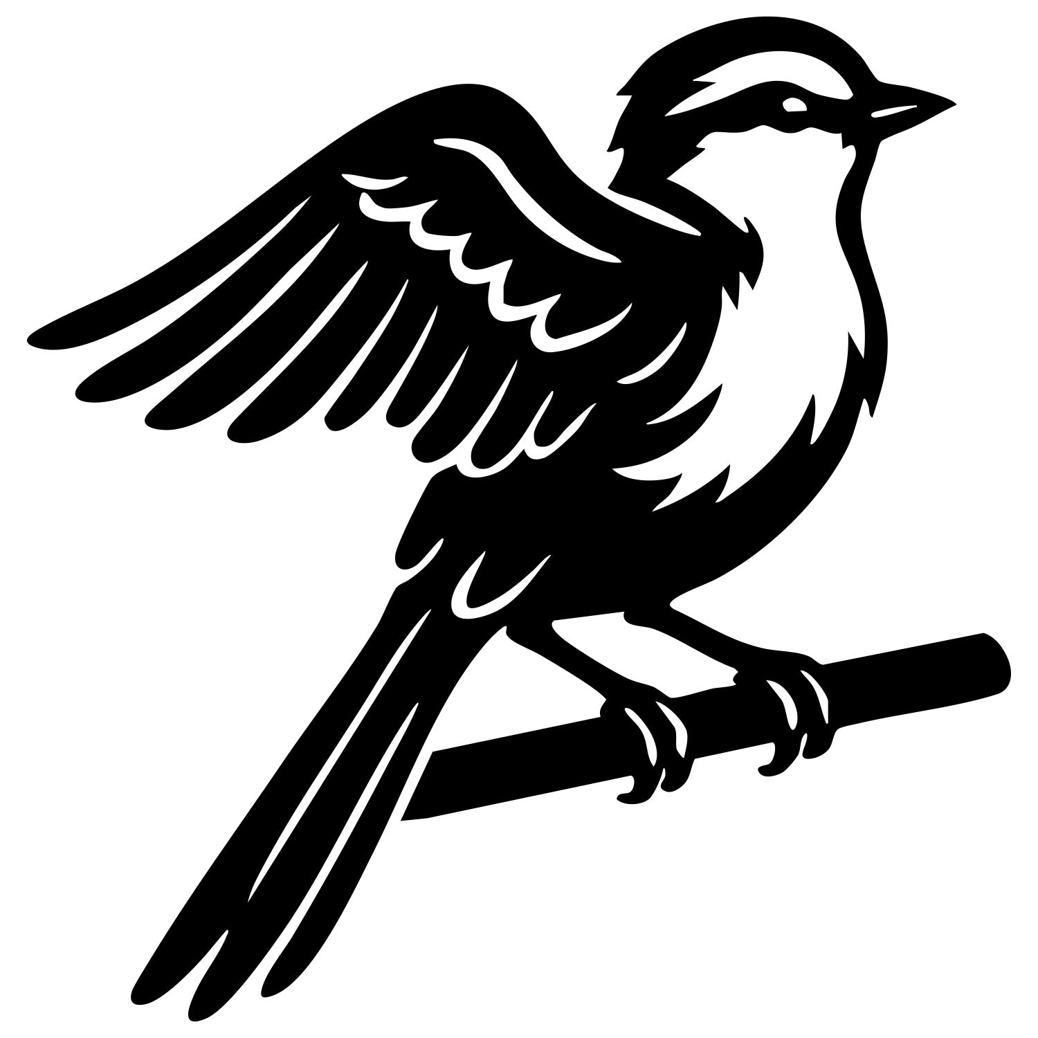 Long Tailed Finch DXF File – CNC Cutting Design | ABFINCH448