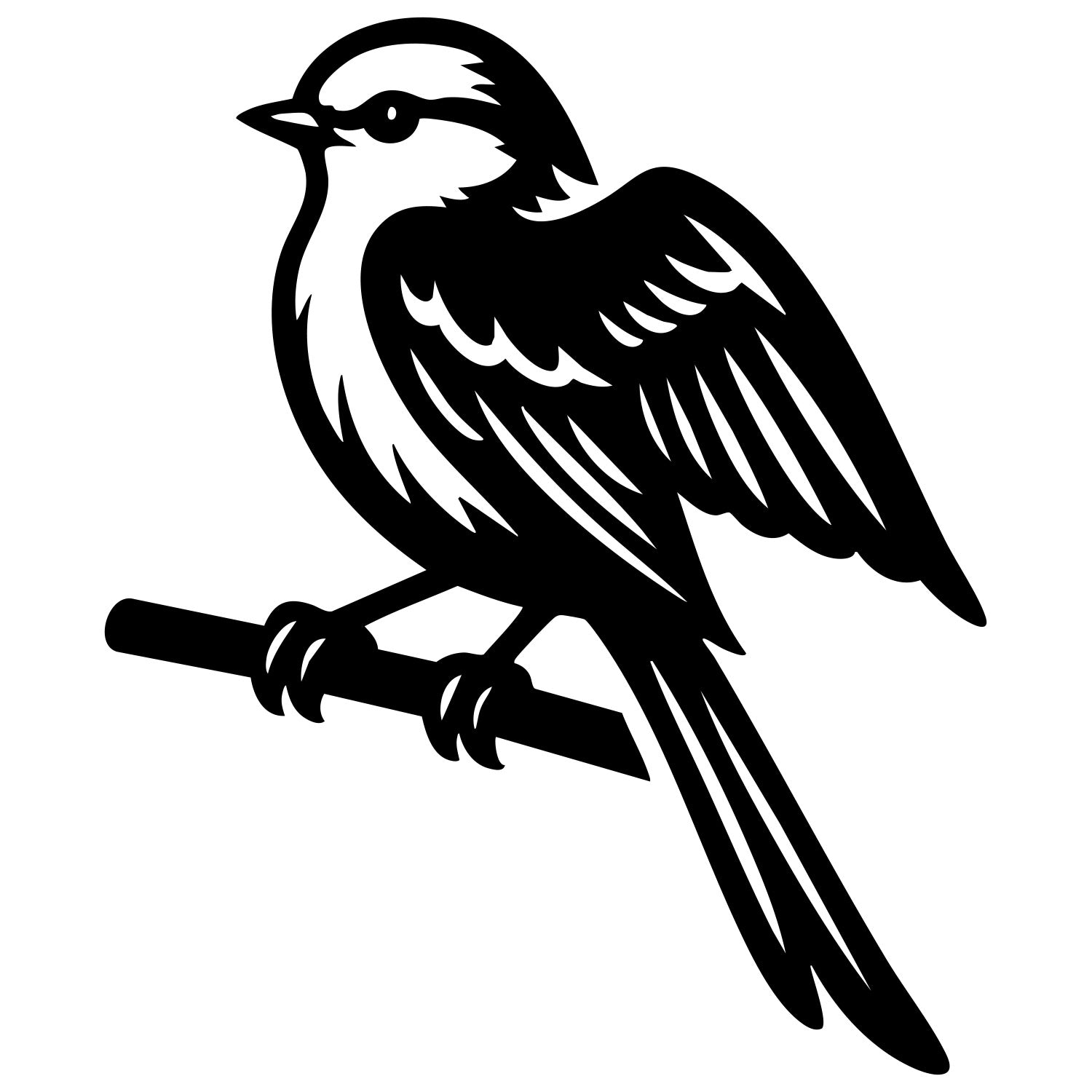 Long Tailed Finch DXF File – CNC Cutting Design | ABFINCH452