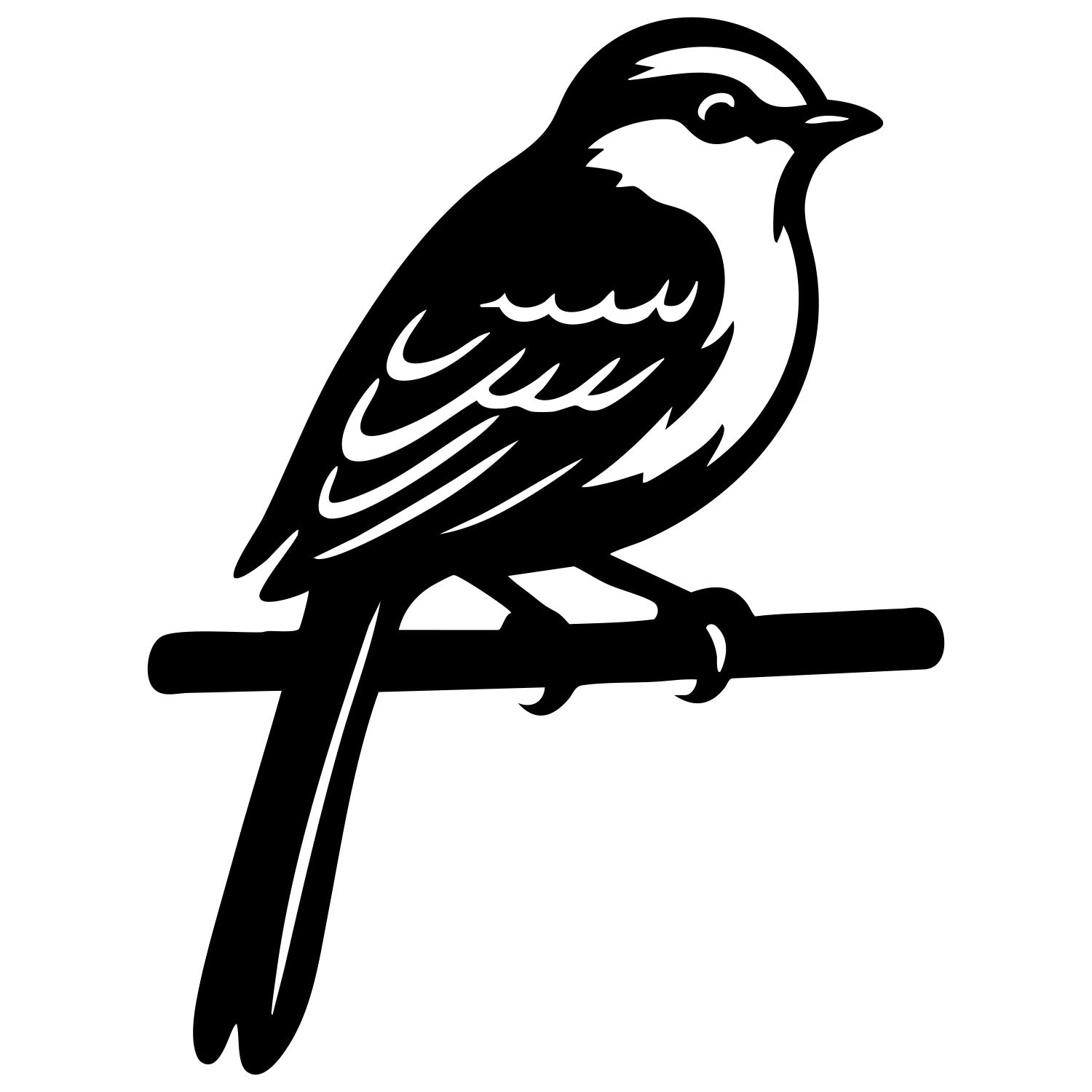 Long Tailed Finch DXF File – CNC Cutting Design | ABFINCH453