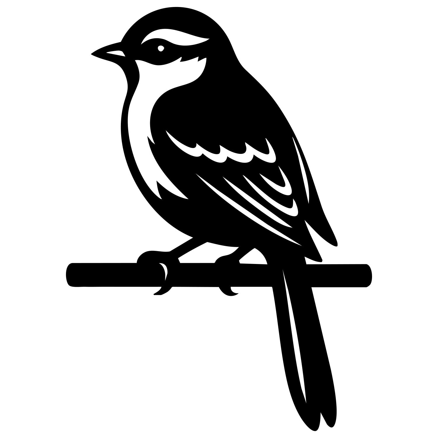 Long Tailed Finch DXF File – CNC Cutting Design | ABFINCH454