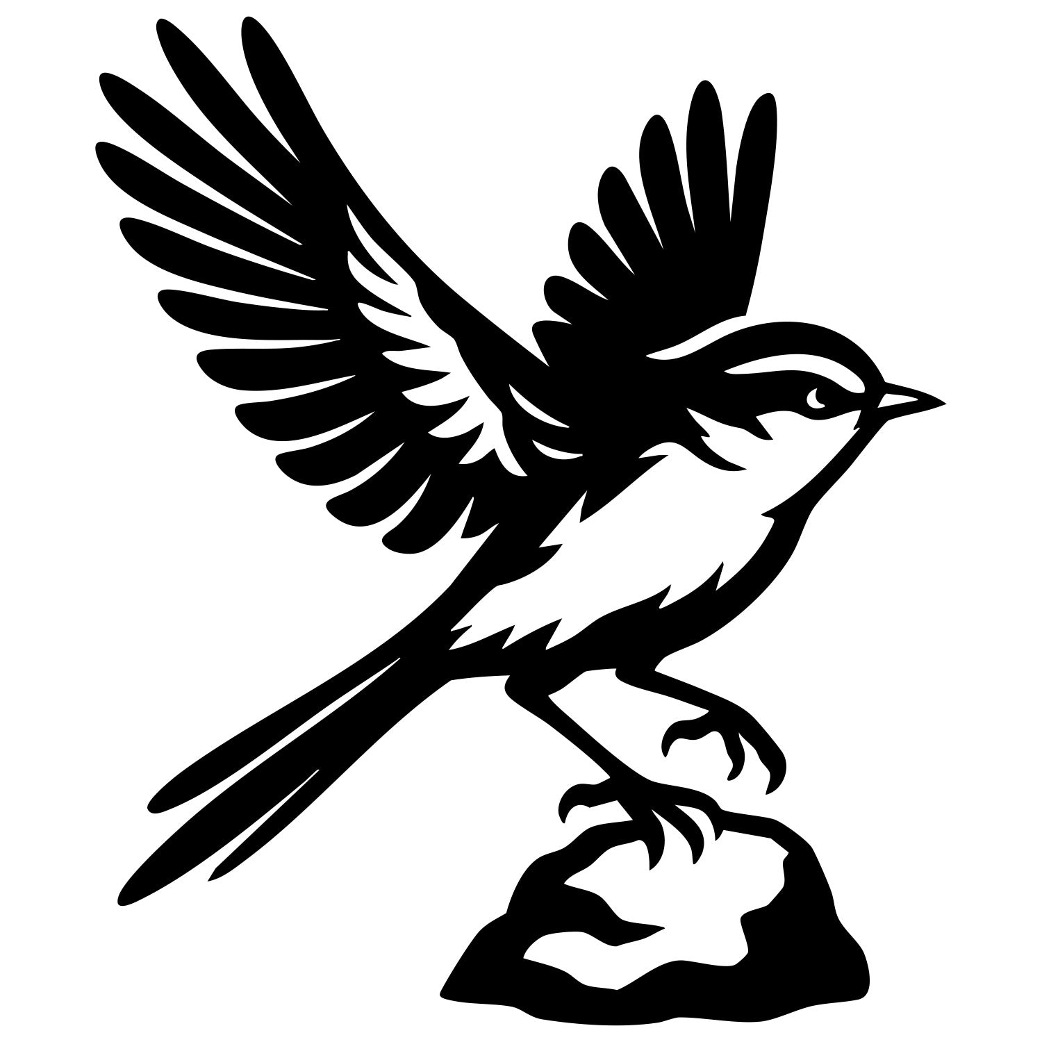 Long Tailed Finch DXF File – CNC Cutting Design | ABFINCH458