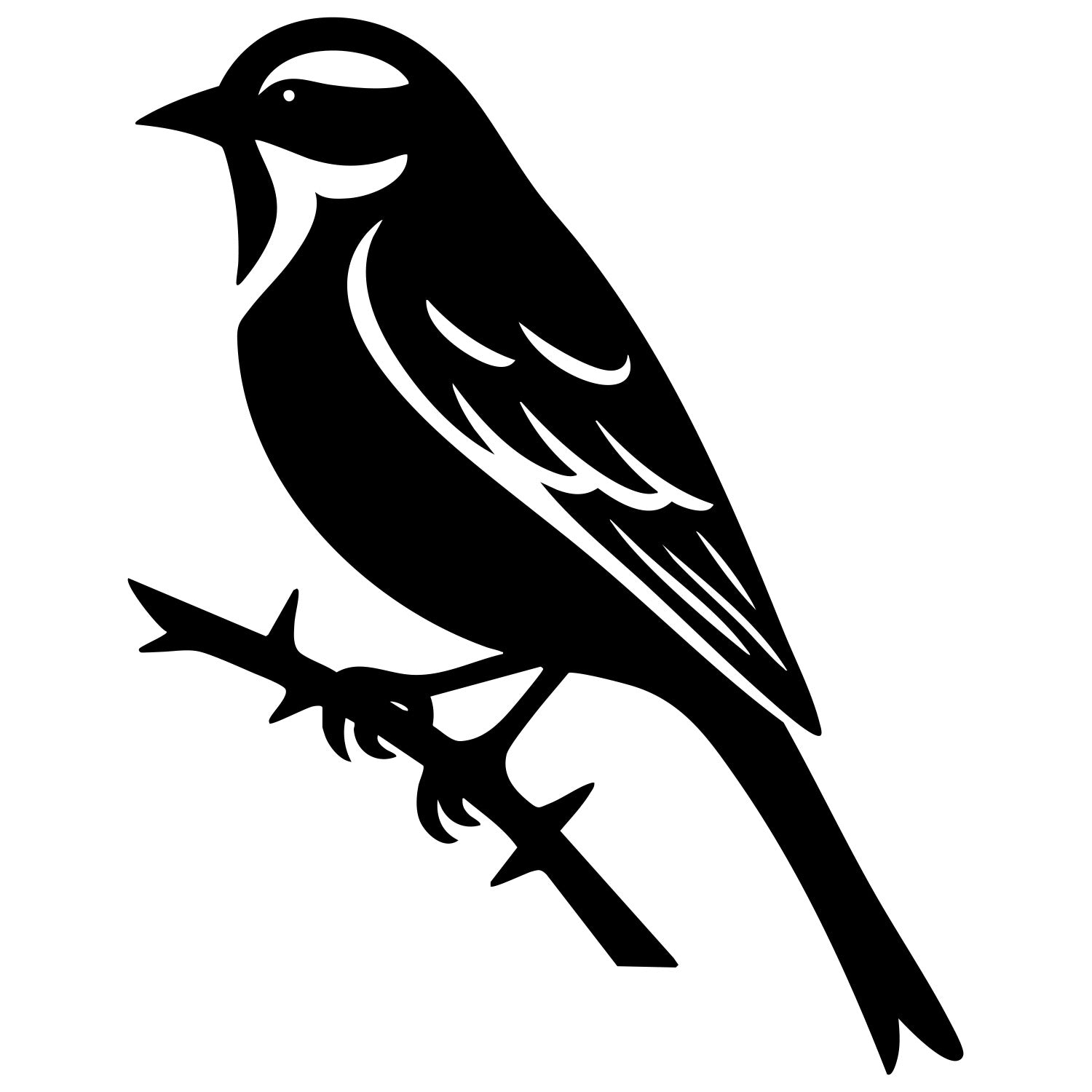 Long Tailed Finch DXF File – CNC Cutting Design | ABFINCH467