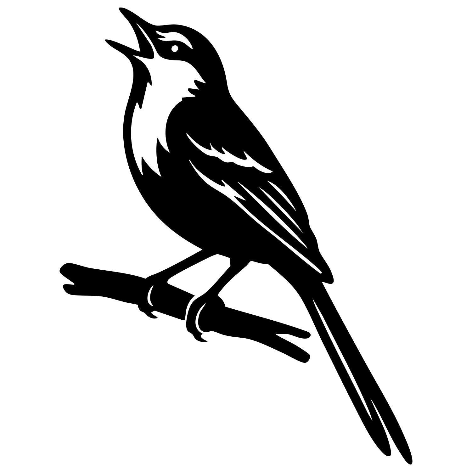 Long Tailed Finch DXF File – CNC Cutting Design | ABFINCH478