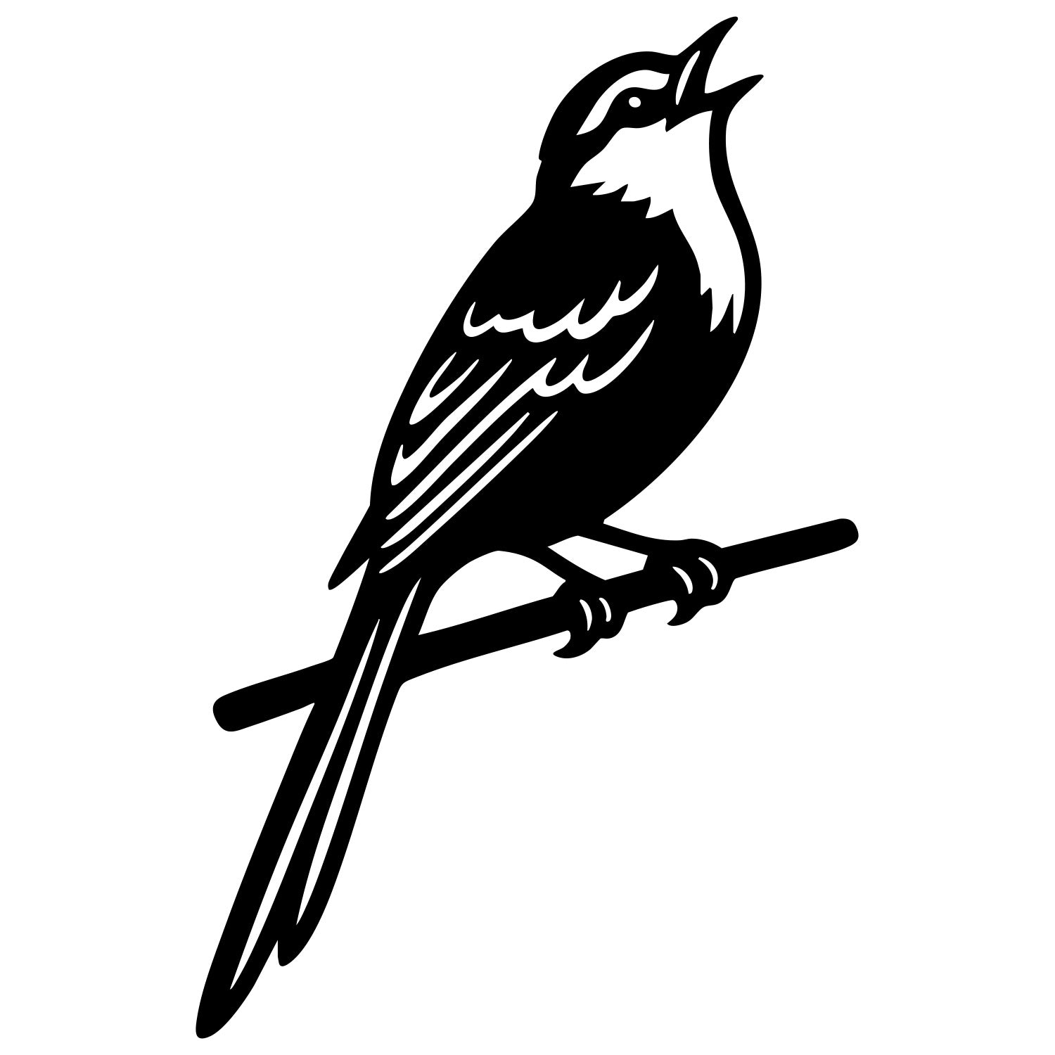 Long Tailed Finch DXF File – CNC Cutting Design | ABFINCH479