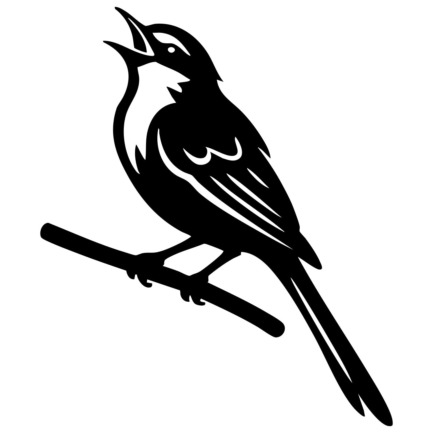 Long Tailed Finch DXF File – CNC Cutting Design | ABFINCH482