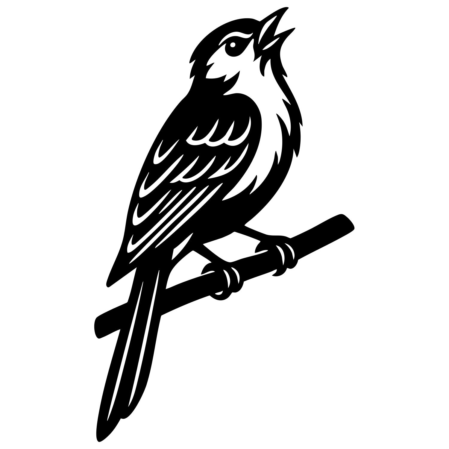 Long Tailed Finch DXF File – CNC Cutting Design | ABFINCH484