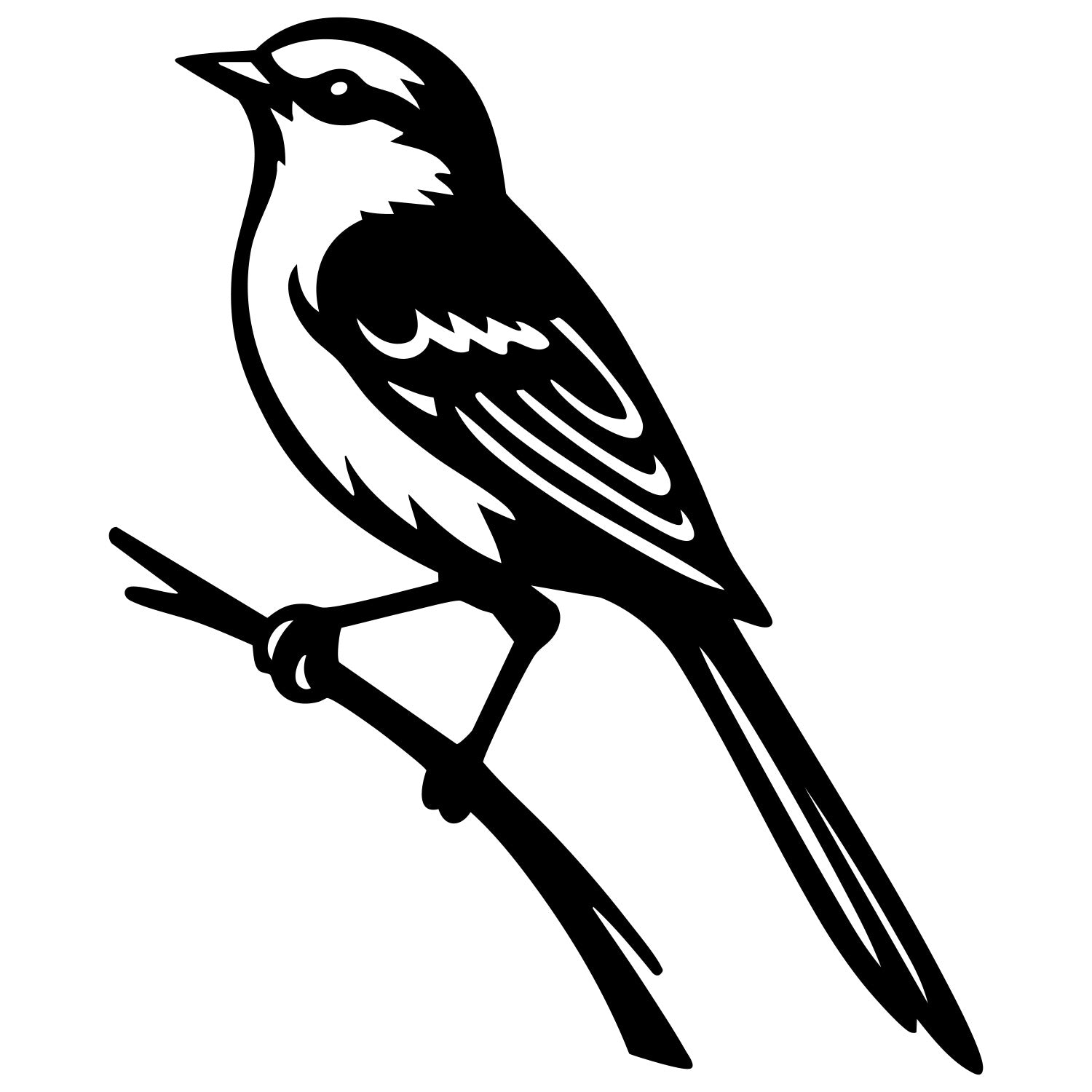 Long Tailed Finch DXF File – CNC Cutting Design | ABFINCH485