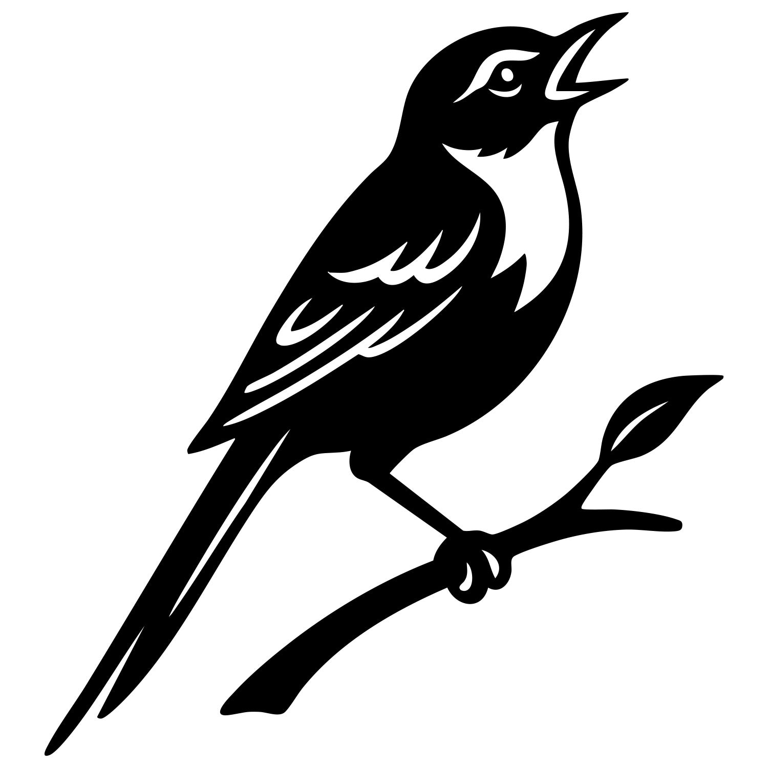 Long Tailed Finch DXF File – CNC Cutting Design | ABFINCH486