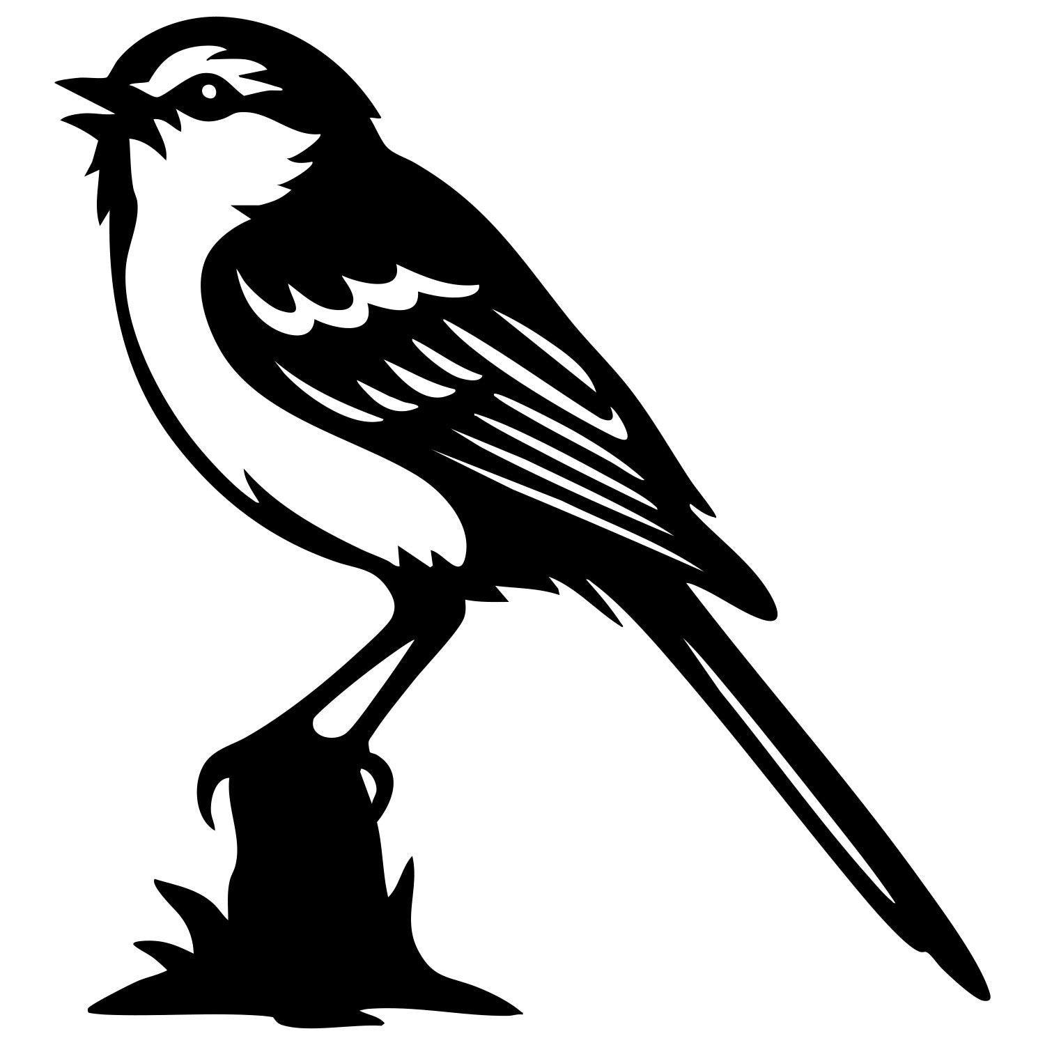 Long Tailed Finch DXF File – CNC Cutting Design | ABFINCH487