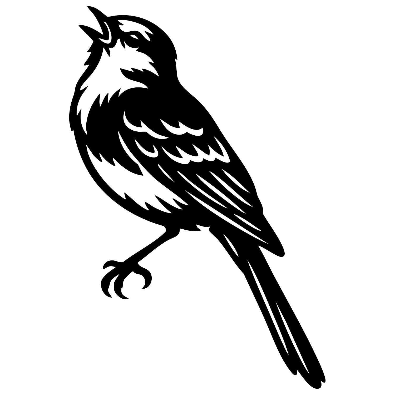 Long Tailed Finch DXF File – CNC Cutting Design | ABFINCH489