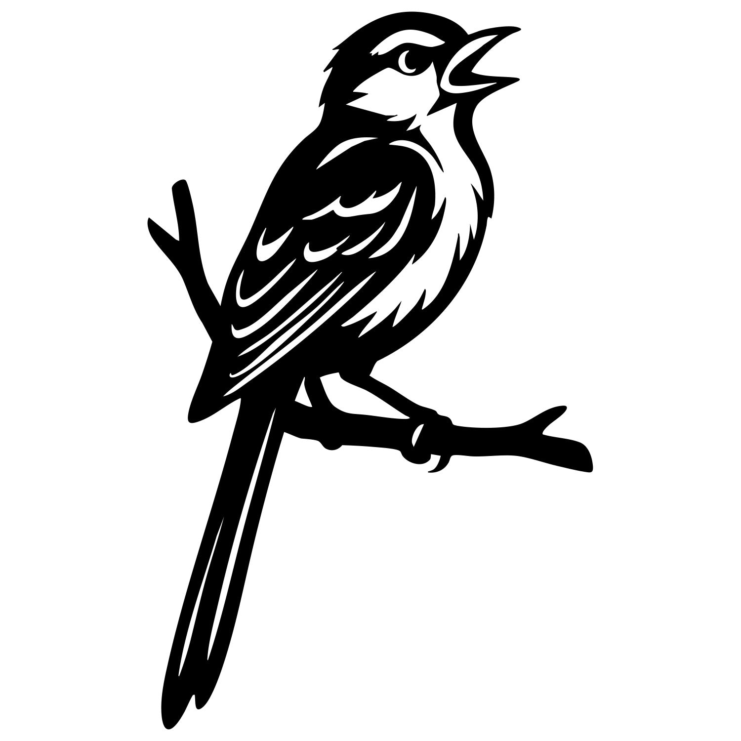 Long Tailed Finch DXF File – CNC Cutting Design | ABFINCH490