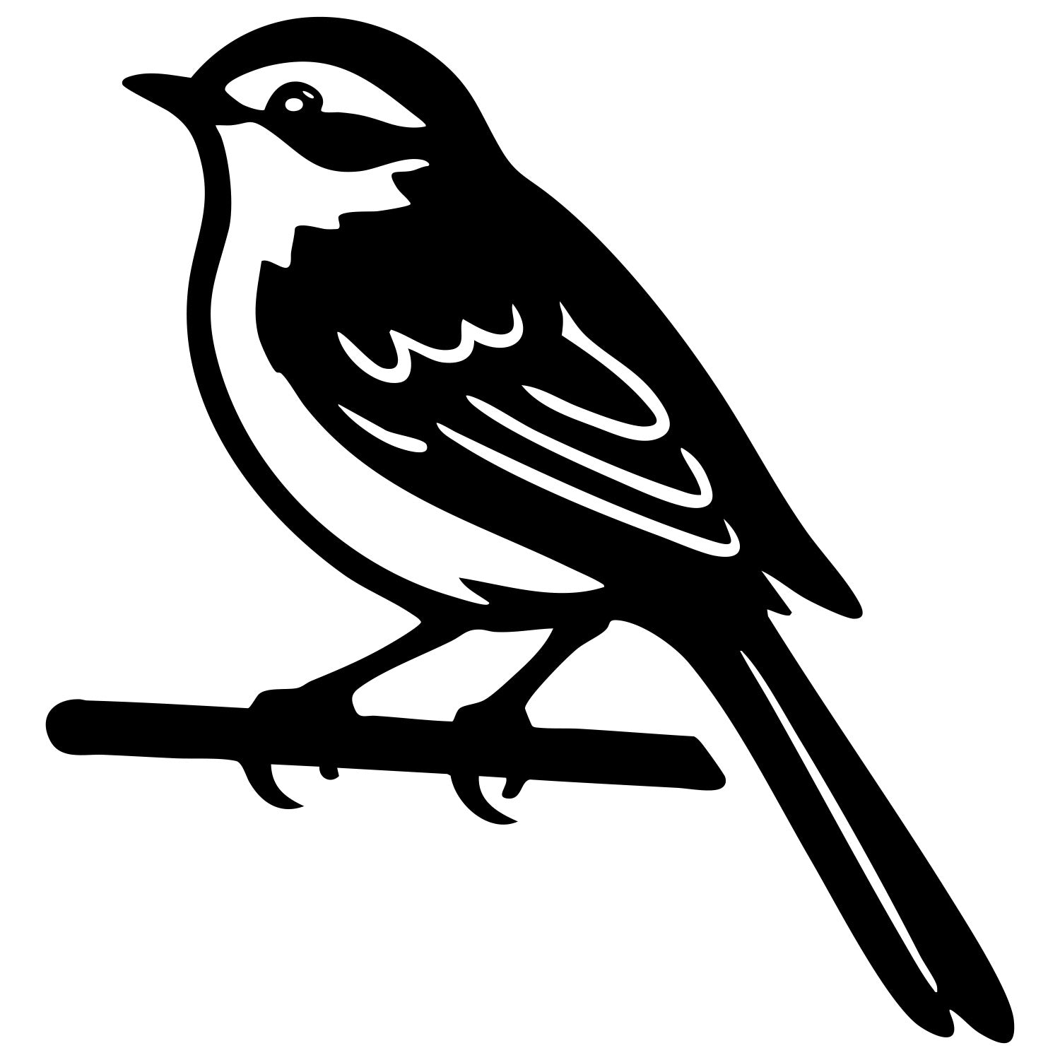 Long Tailed Finch DXF File – CNC Cutting Design | ABFINCH491