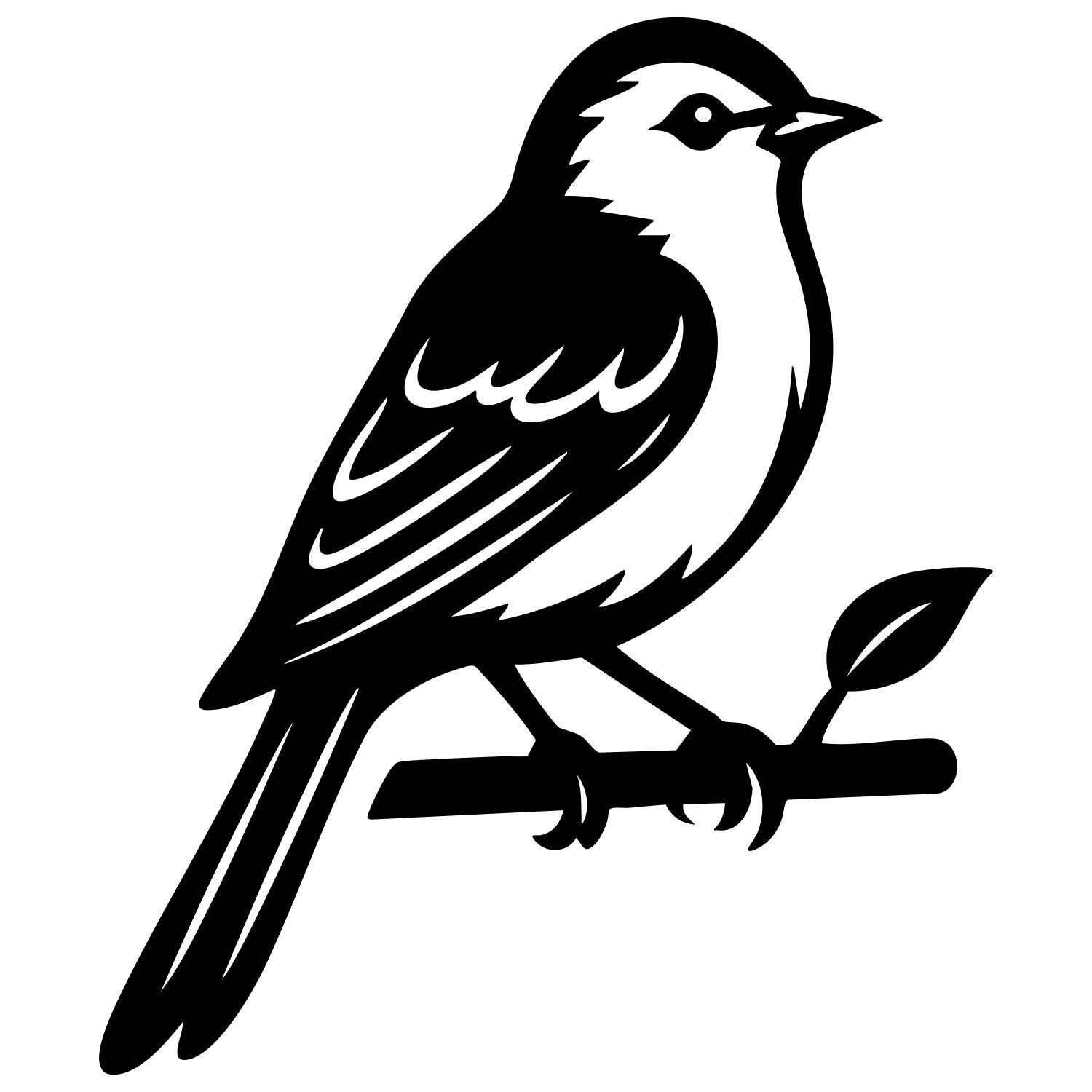 Long Tailed Finch DXF File – CNC Cutting Design | ABFINCH492