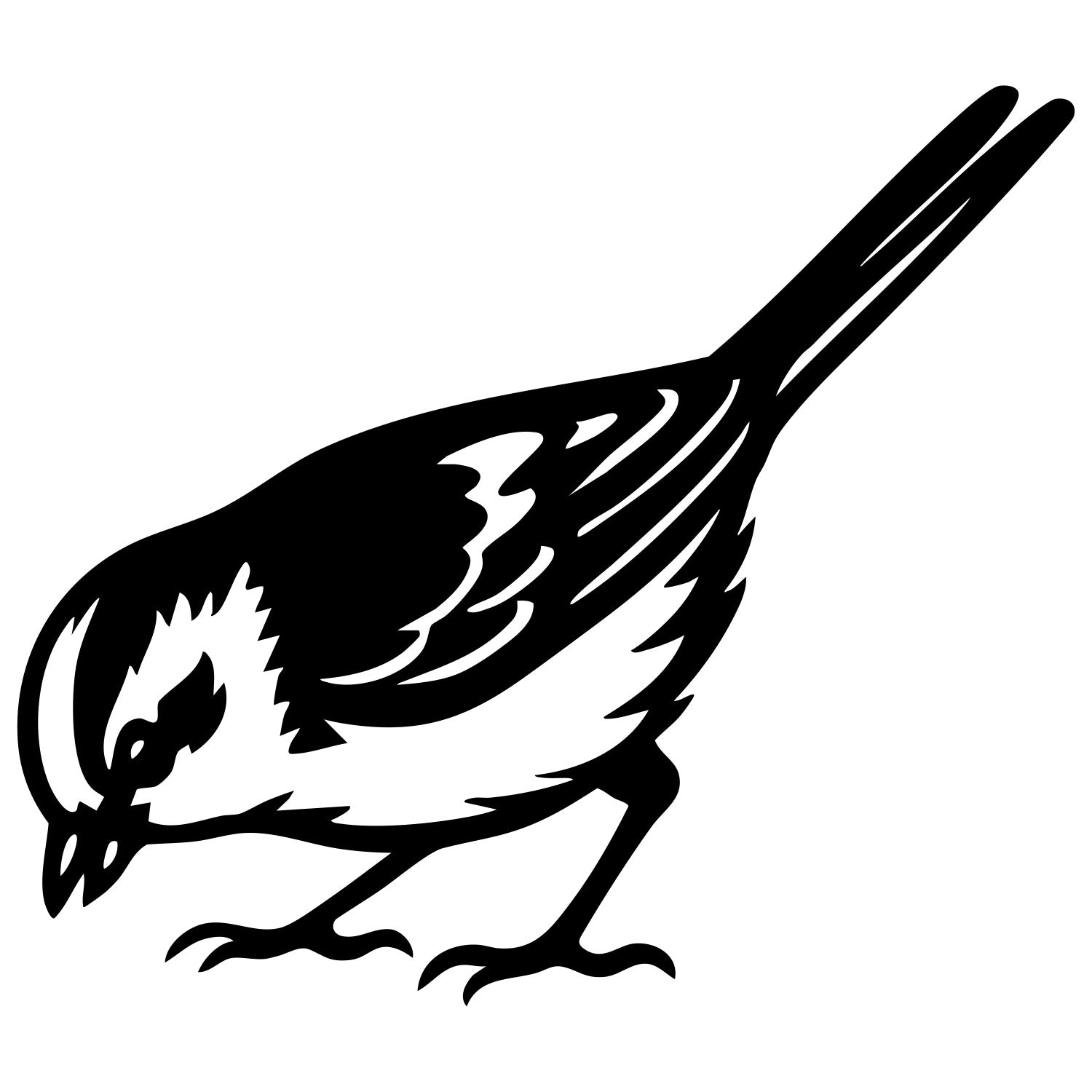 Long Tailed Finch DXF File – CNC Cutting Design | ABFINCH494