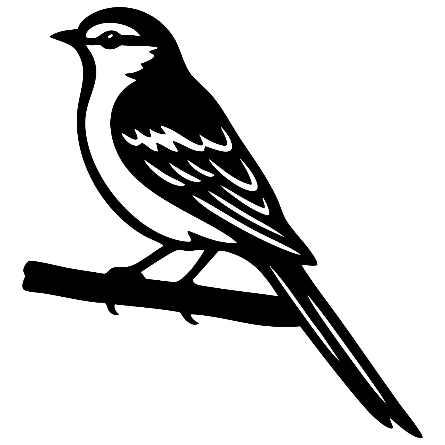 Long Tailed Finch DXF File – CNC Cutting Design | ABFINCH497