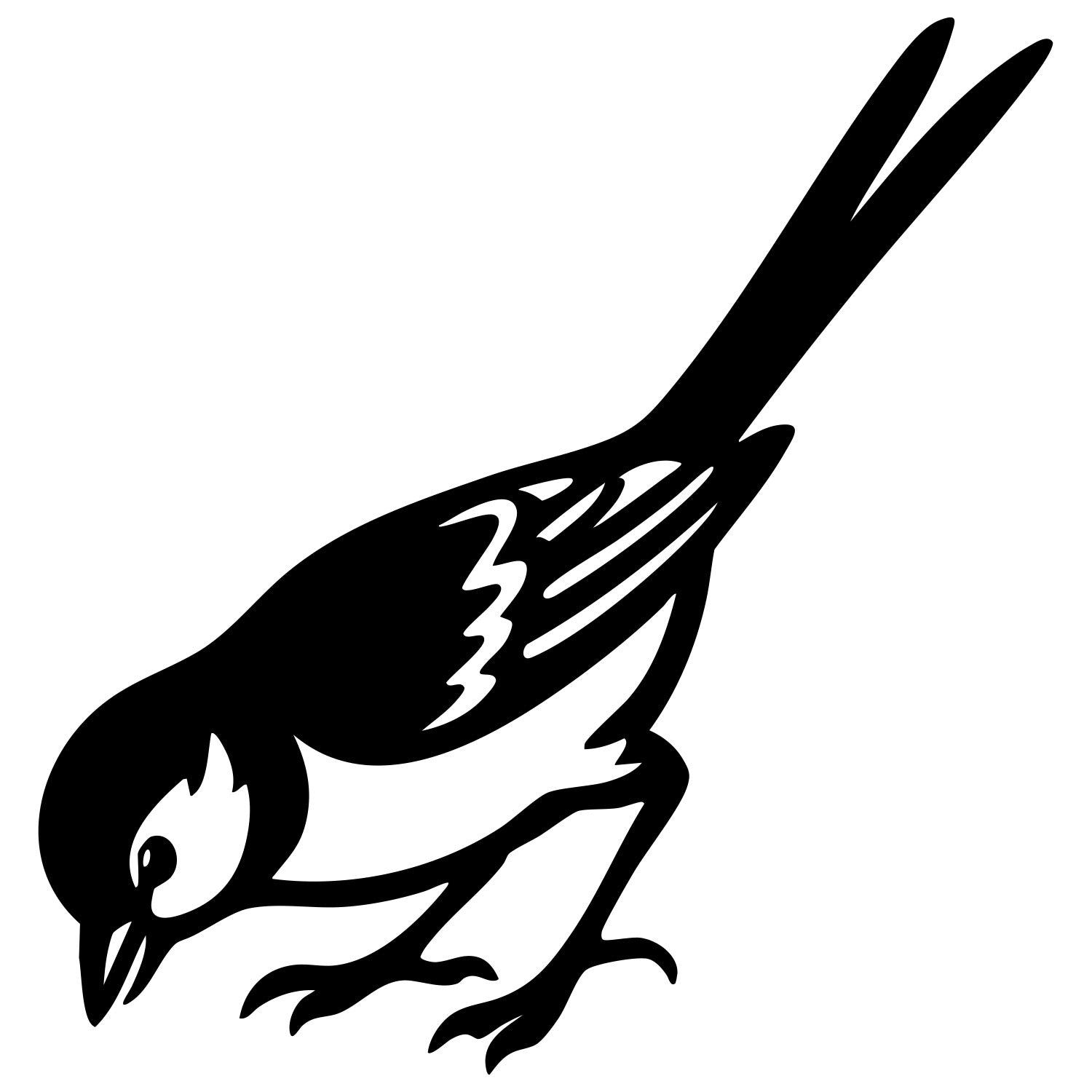 Long Tailed Finch DXF File – CNC Cutting Design | ABFINCH498