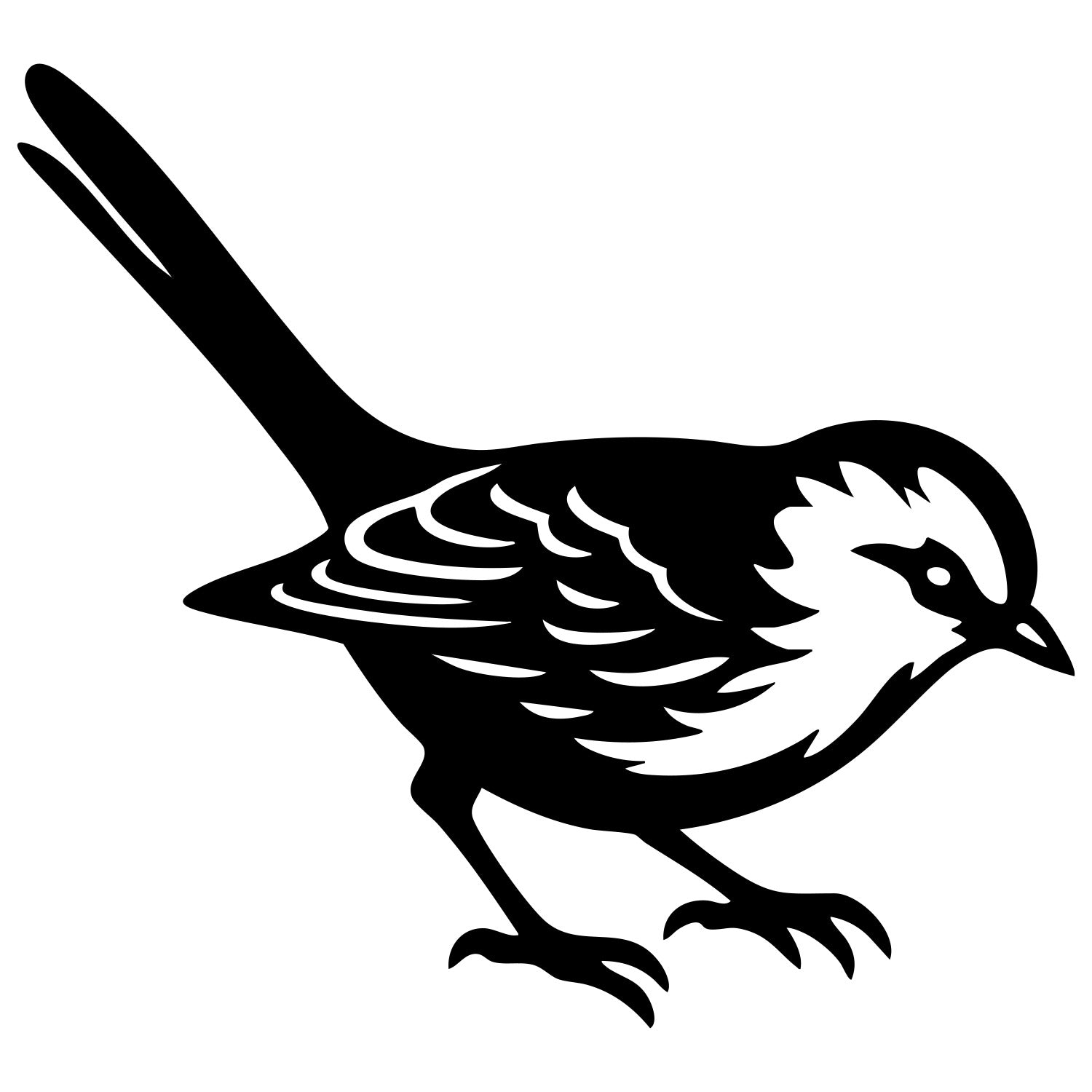Long Tailed Finch DXF File – CNC Cutting Design | ABFINCH499