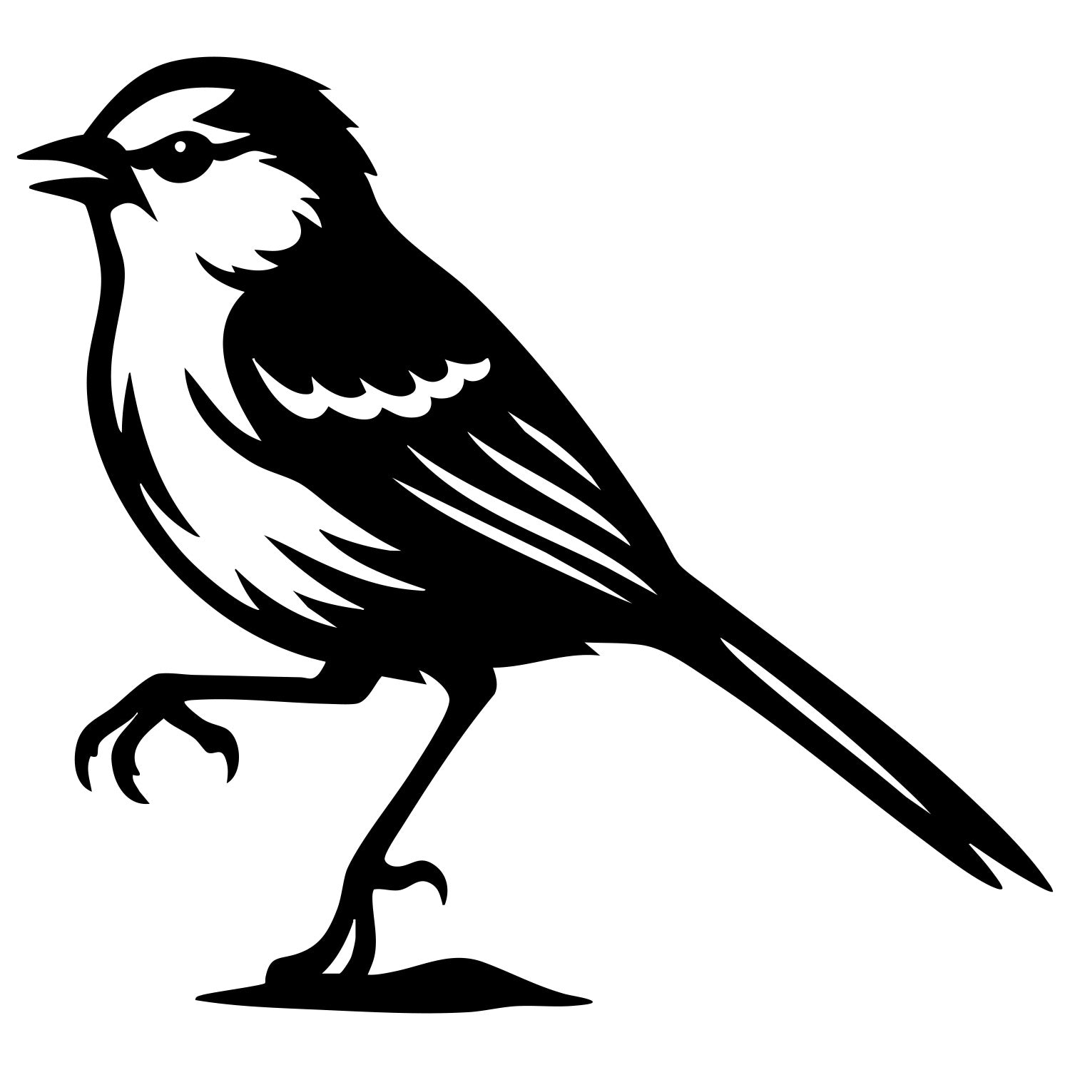 Long Tailed Finch DXF File – CNC Cutting Design | ABFINCH502