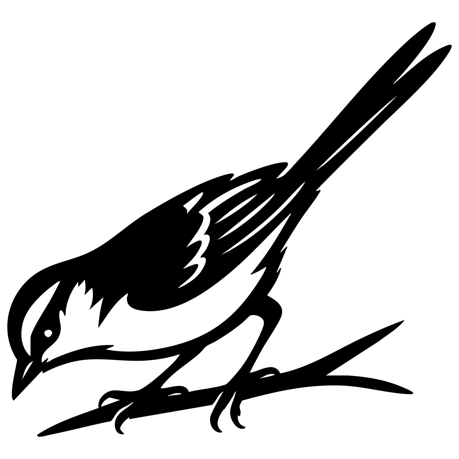 Long Tailed Finch DXF File – CNC Cutting Design | ABFINCH503