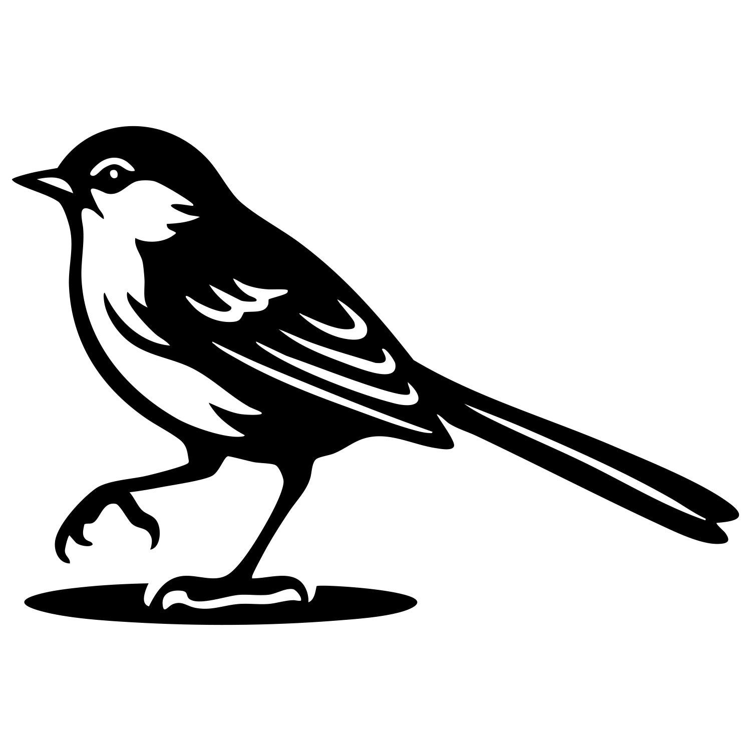 Long Tailed Finch DXF File – CNC Cutting Design | ABFINCH506