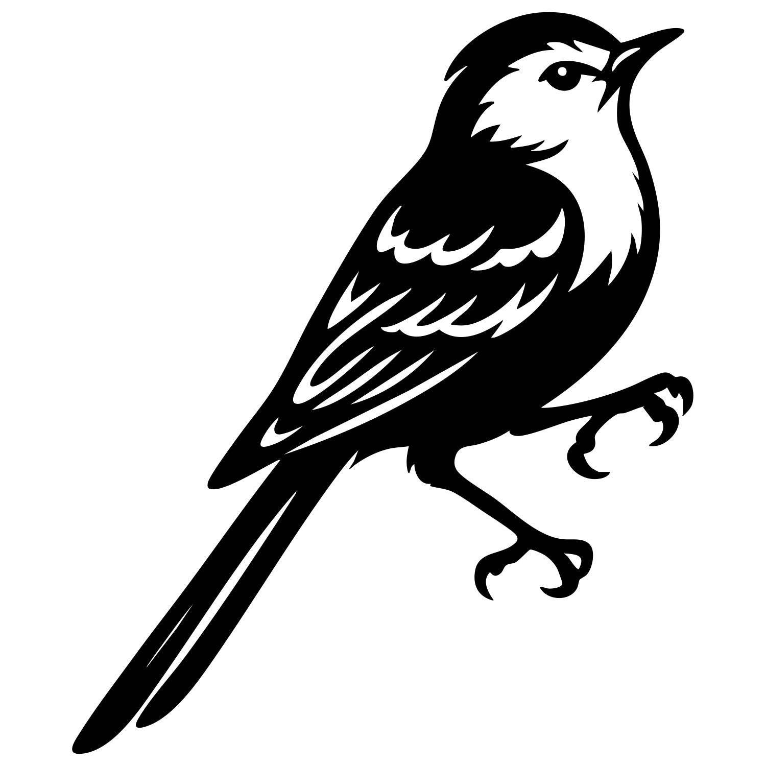 Long Tailed Finch DXF File – CNC Cutting Design | ABFINCH507