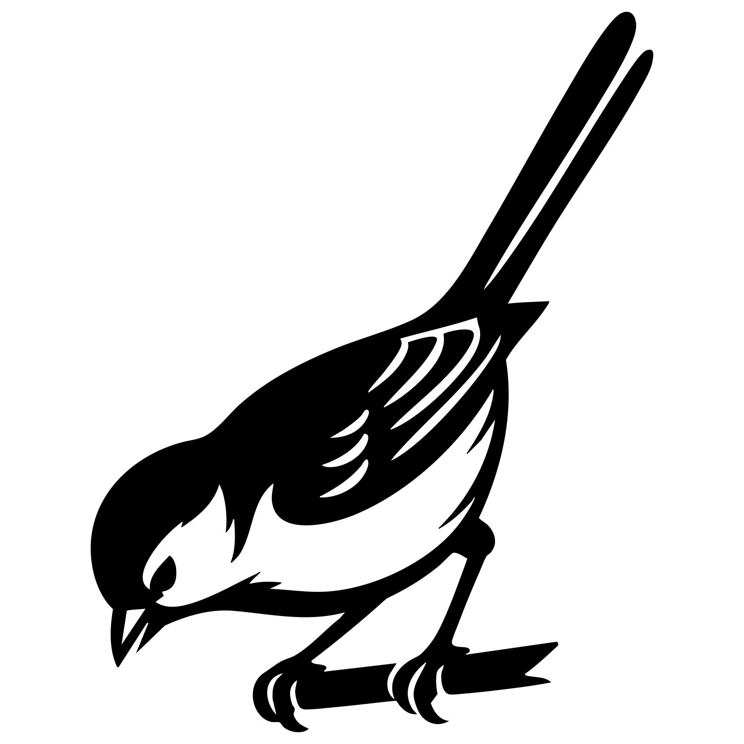 Long Tailed Finch DXF File – CNC Cutting Design | ABFINCH510