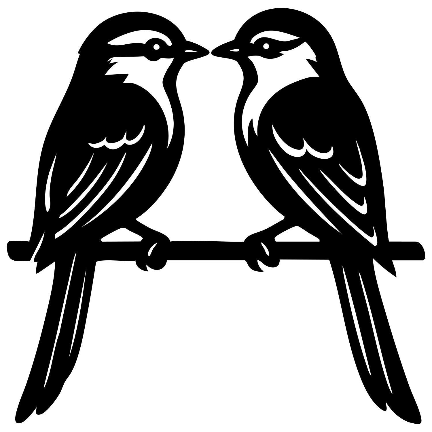 Long Tailed Finch Family DXF File – CNC Cutting Design | ABFINCH471