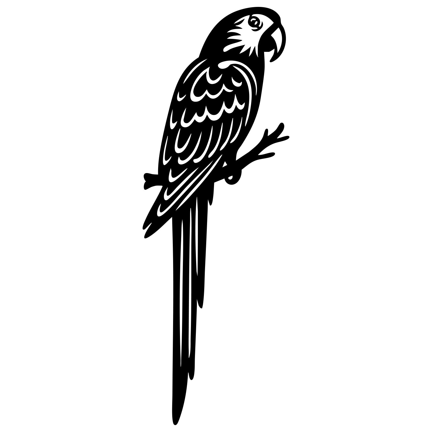 Macaw Parrot DXF File – CNC Cutting Design | ABPARROTS2