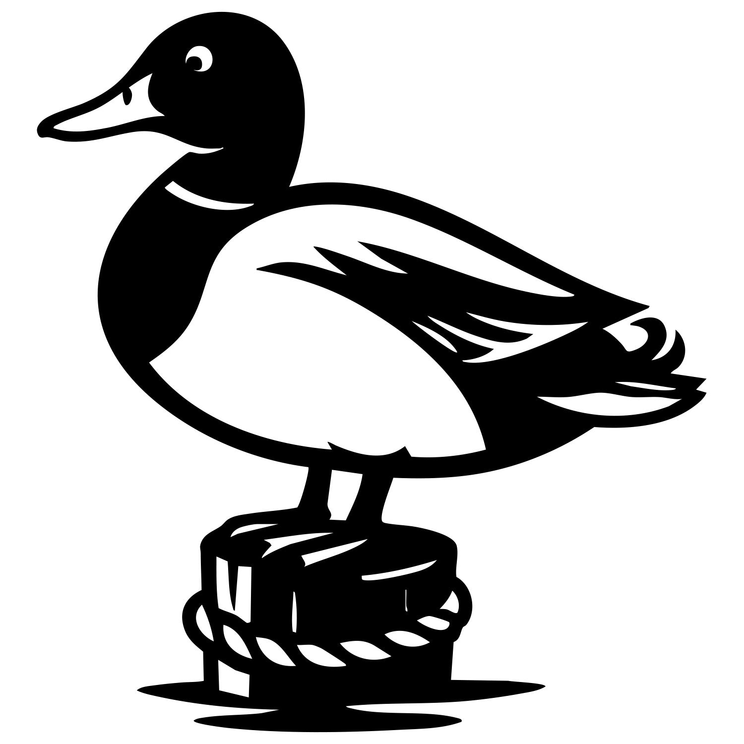 Mallard Duck DXF File – CNC Cutting Design | ABDUCK11
