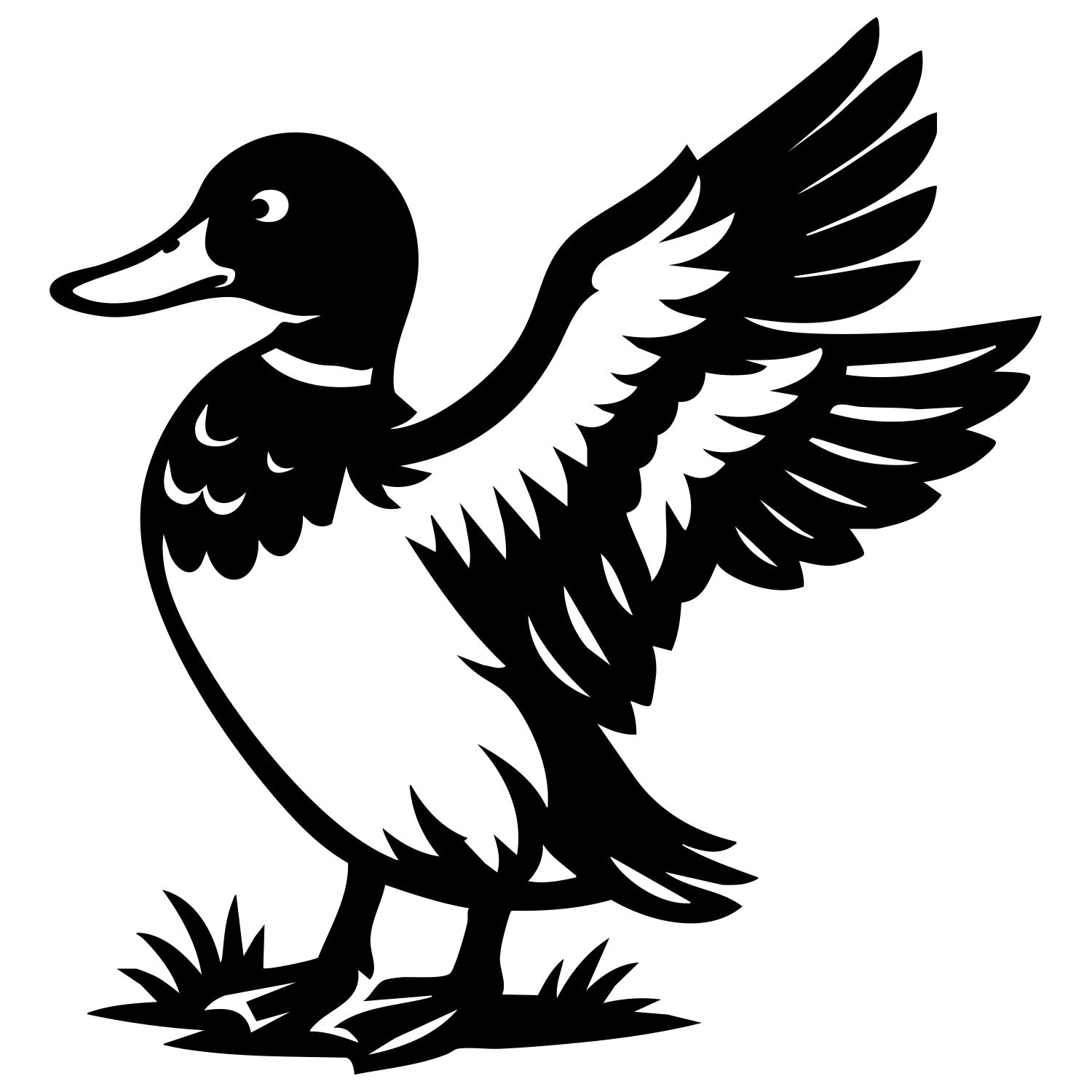 Mallard Duck DXF File – CNC Cutting Design | ABDUCK20
