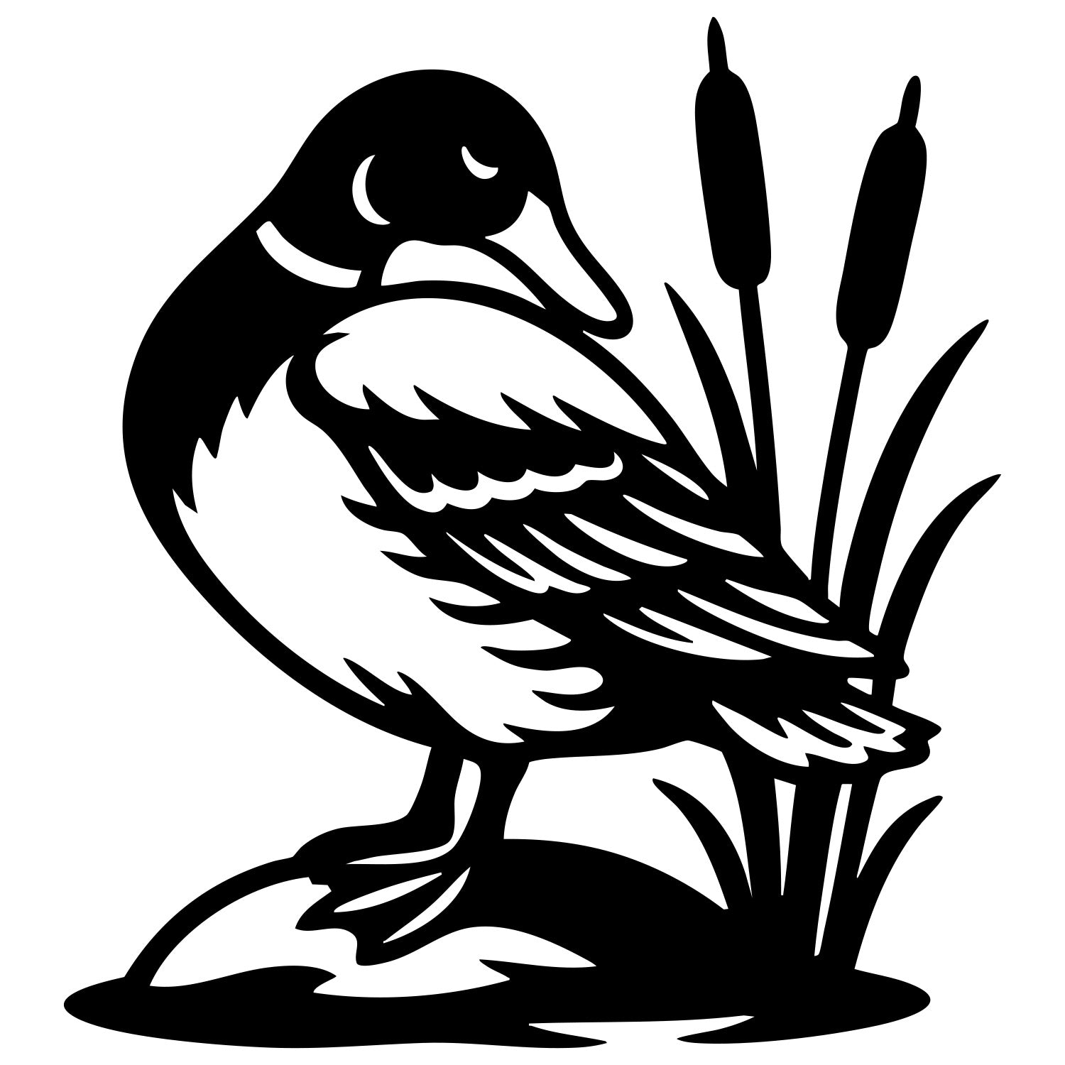 Mallard Duck DXF File – CNC Cutting Design | ABDUCK28