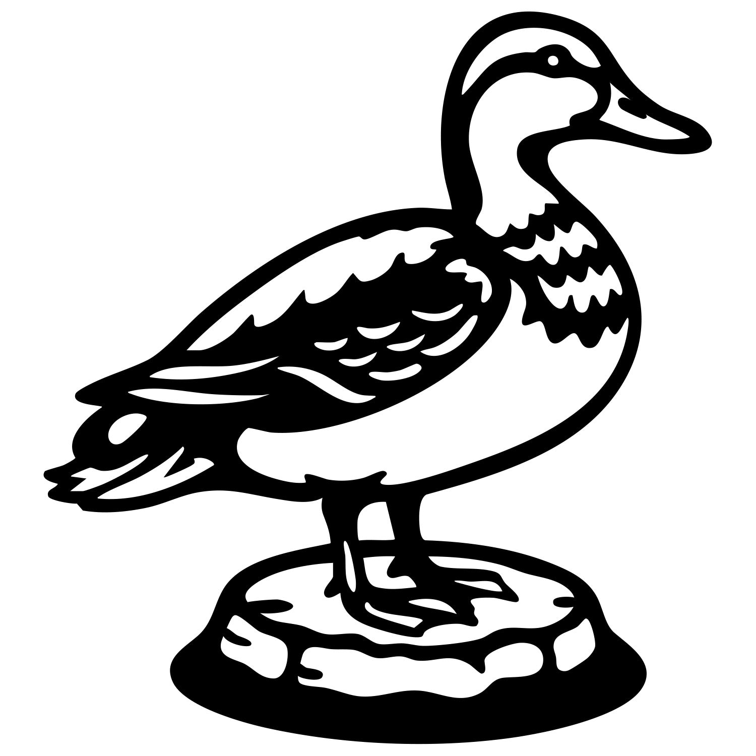 Mallard Duck DXF File – CNC Cutting Design | ABDUCK3