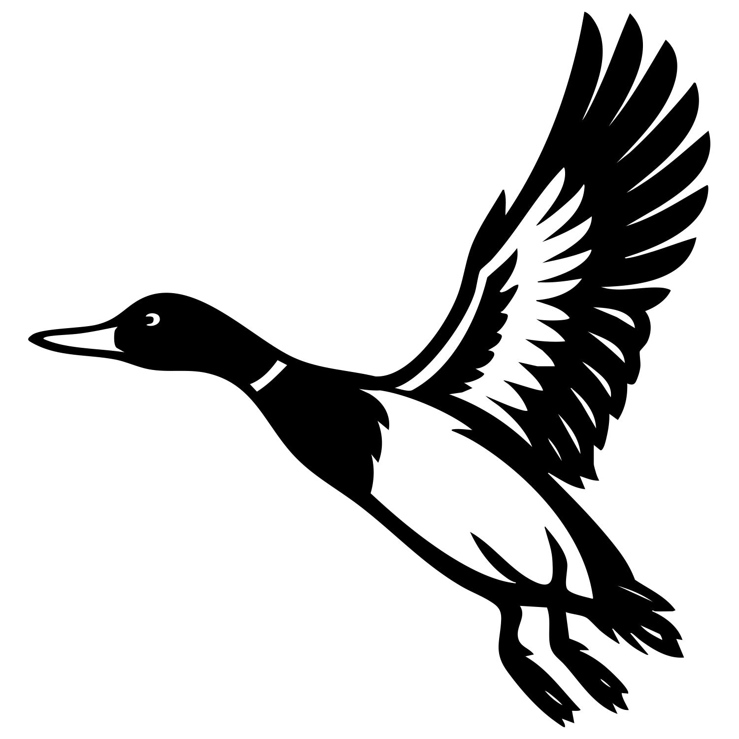 Mallard Duck DXF File – CNC Cutting Design | ABDUCK102