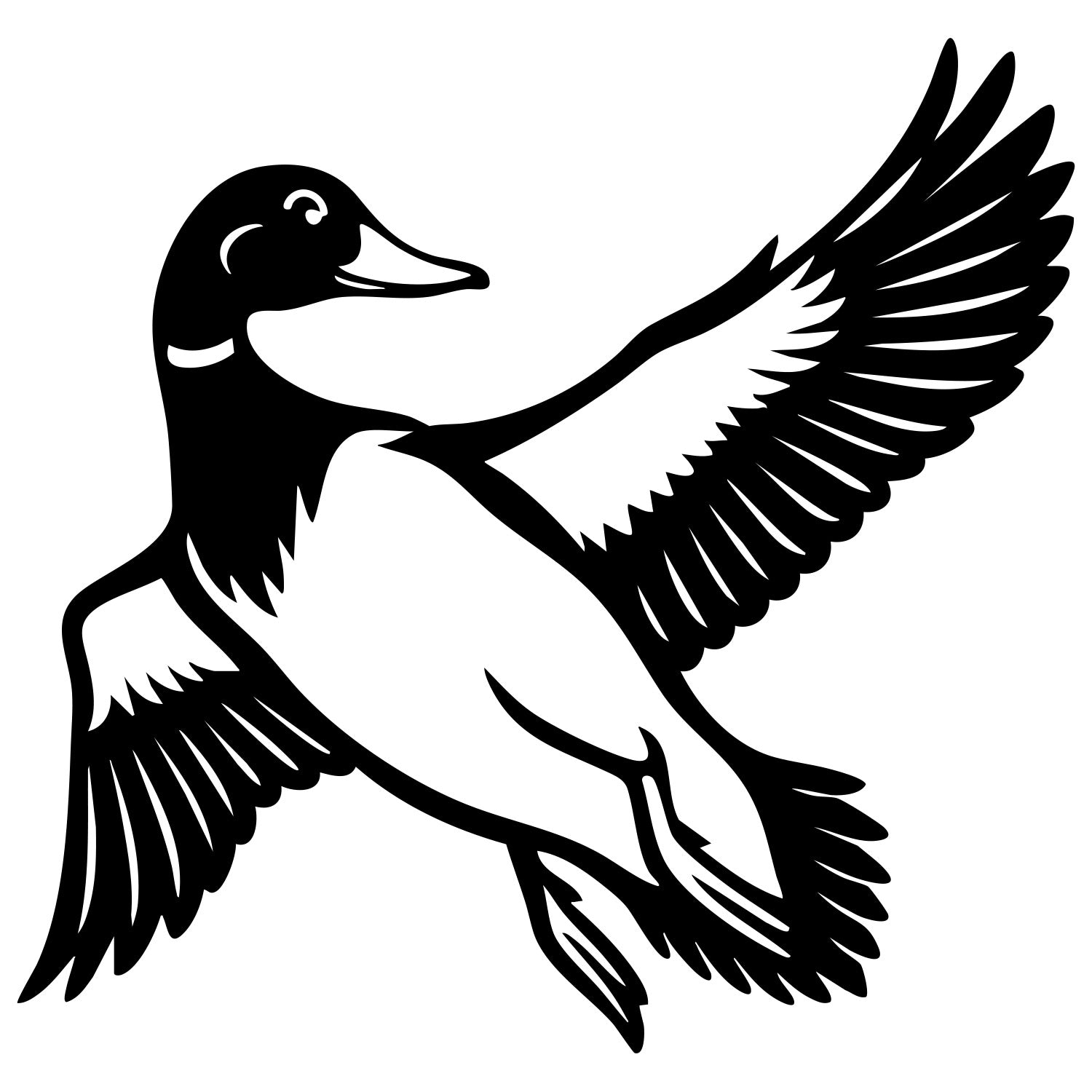 Mallard Duck DXF File – CNC Cutting Design | ABDUCK113