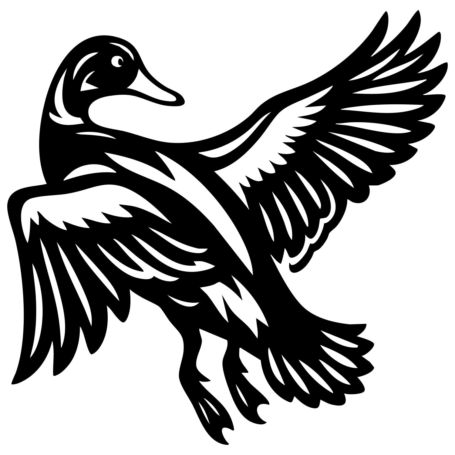 Mallard Duck DXF File – CNC Cutting Design | ABDUCK114