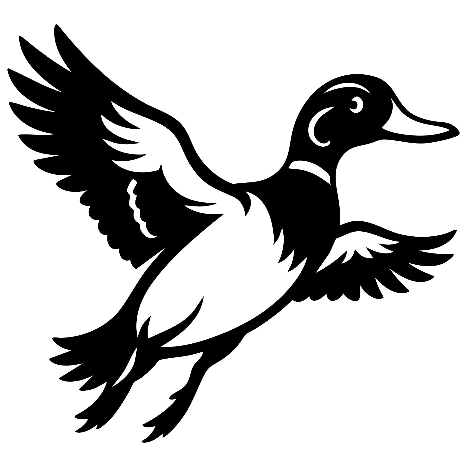 Mallard Duck DXF File – CNC Cutting Design | ABDUCK115