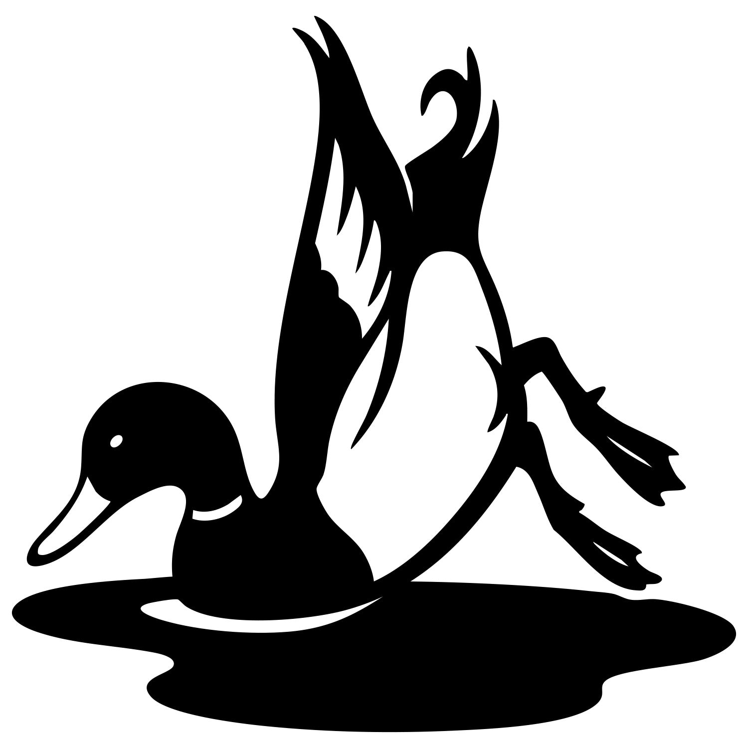 Mallard Duck DXF File – CNC Cutting Design | ABDUCK135