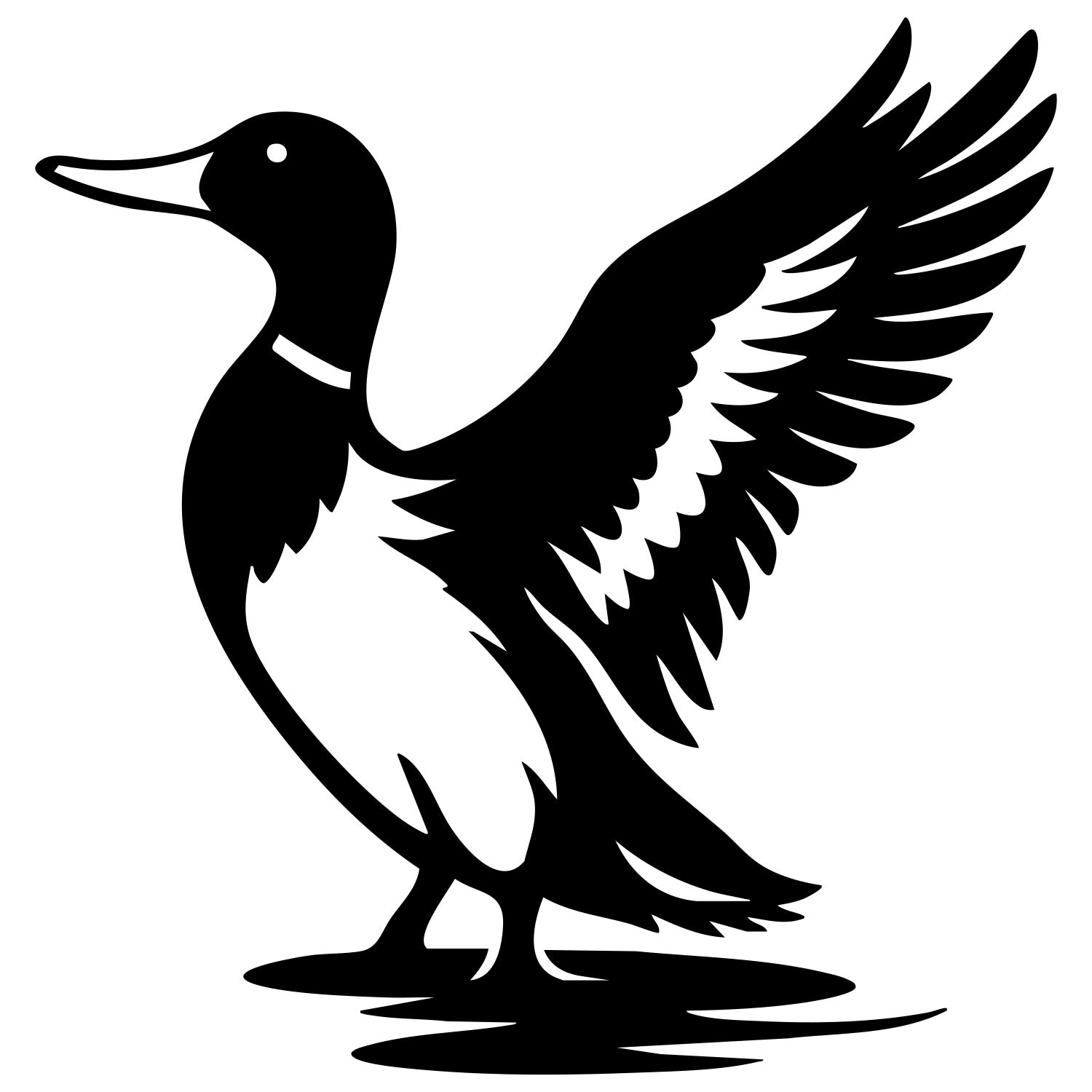 Mallard Duck DXF File – CNC Cutting Design | ABDUCK138