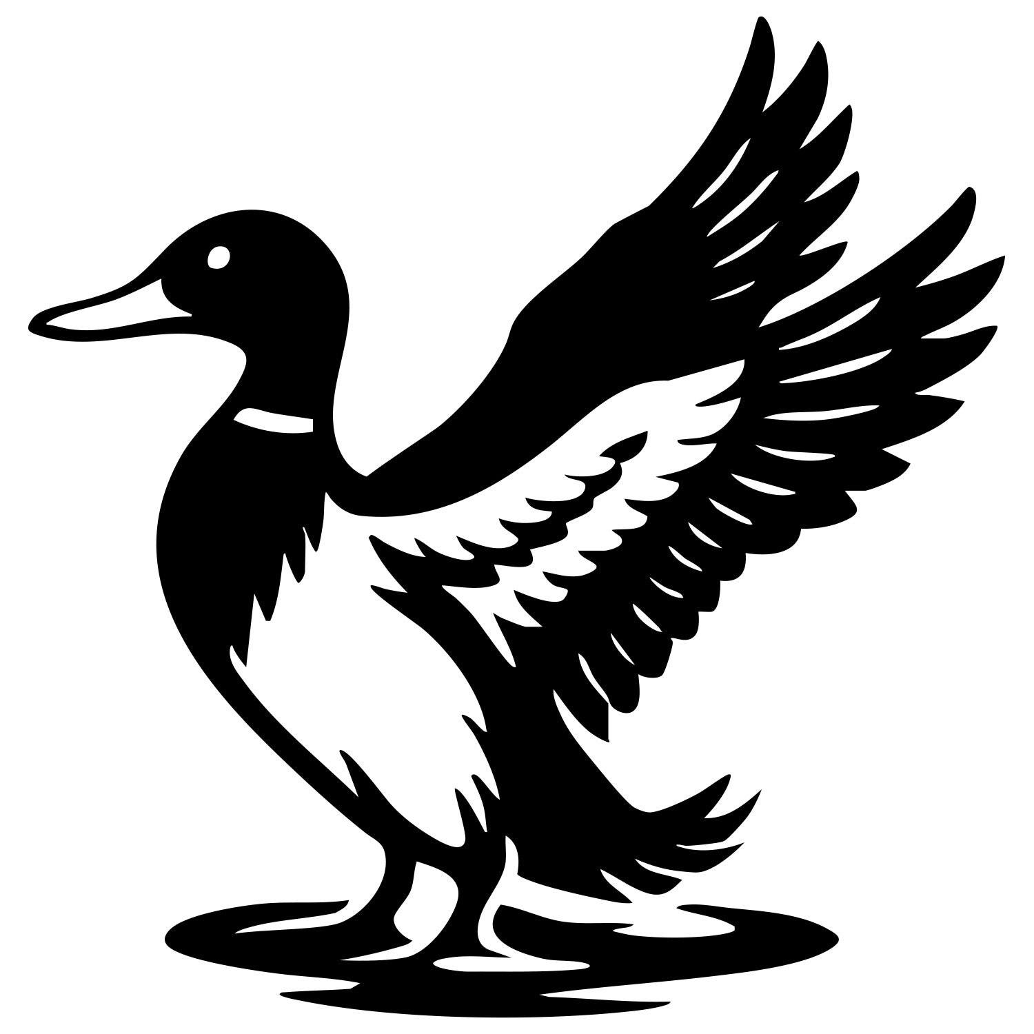 Mallard Duck DXF File – CNC Cutting Design | ABDUCK140