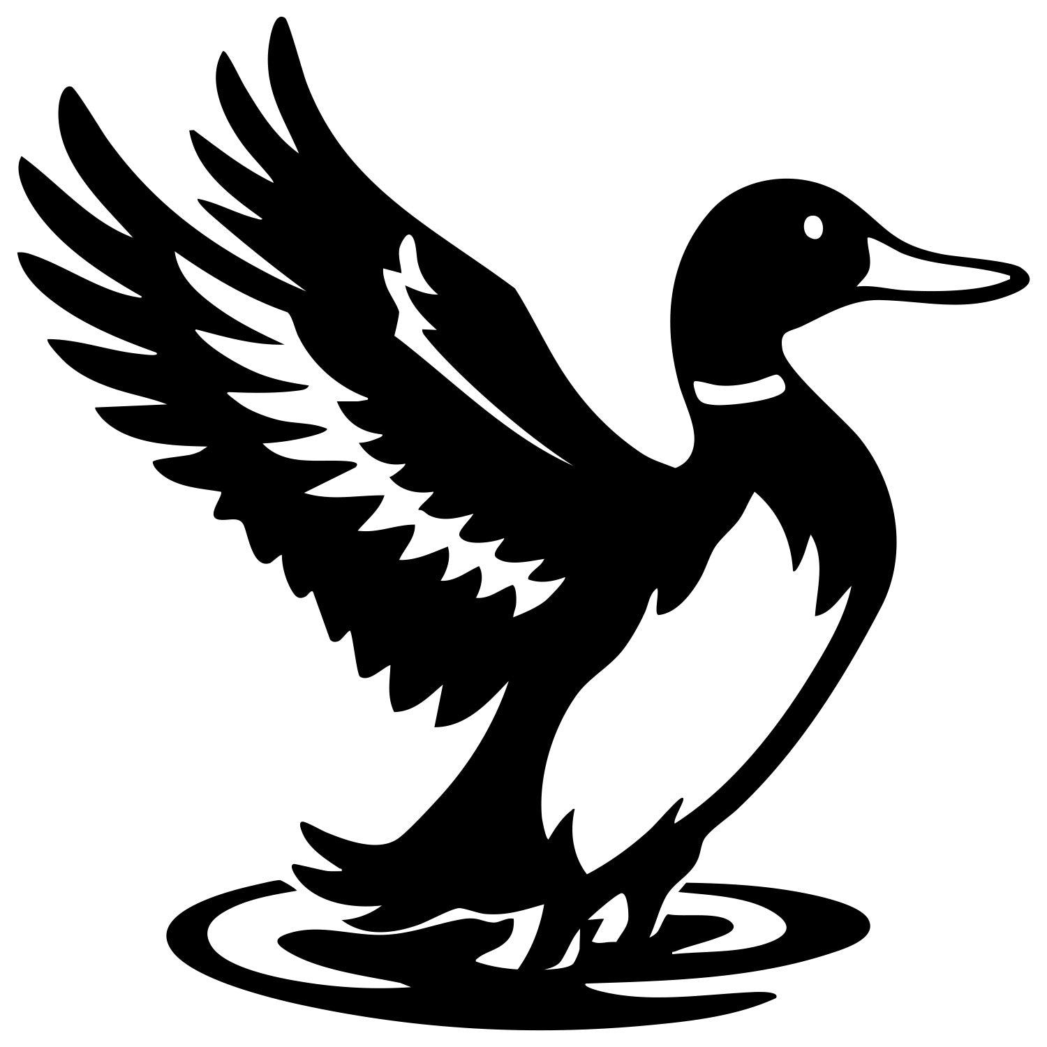 Mallard Duck DXF File – CNC Cutting Design | ABDUCK142