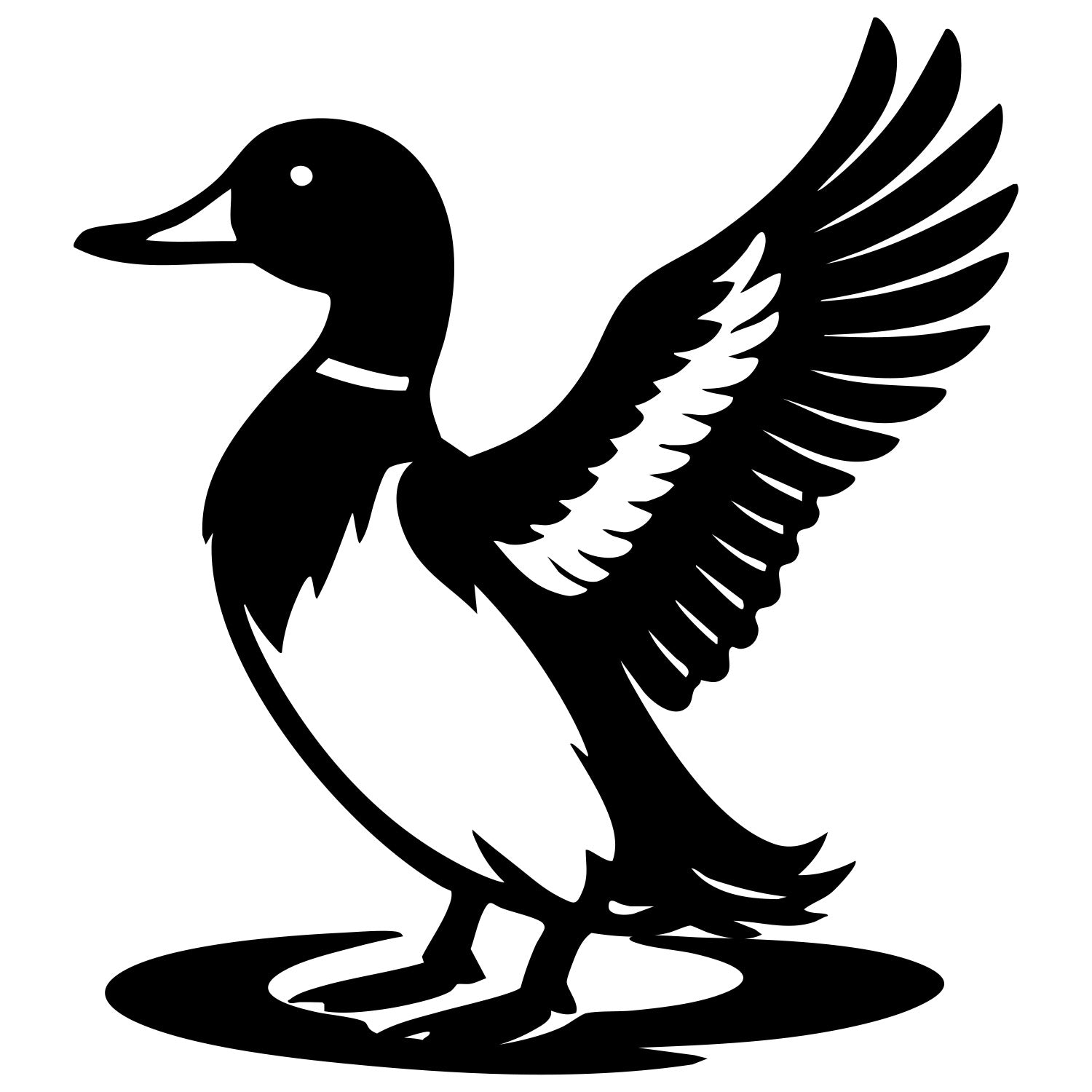Mallard Duck DXF File – CNC Cutting Design | ABDUCK144