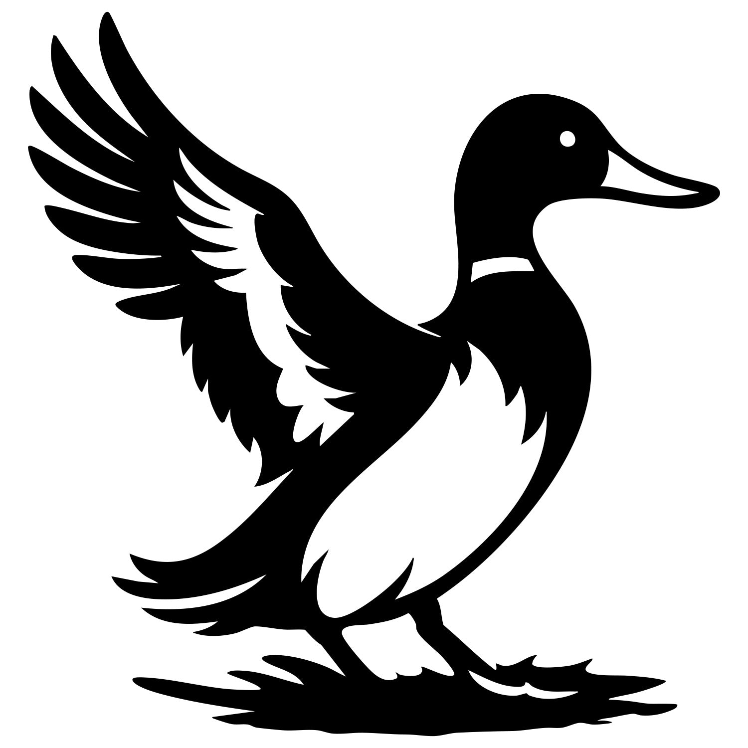Mallard Duck DXF File – CNC Cutting Design | ABDUCK145