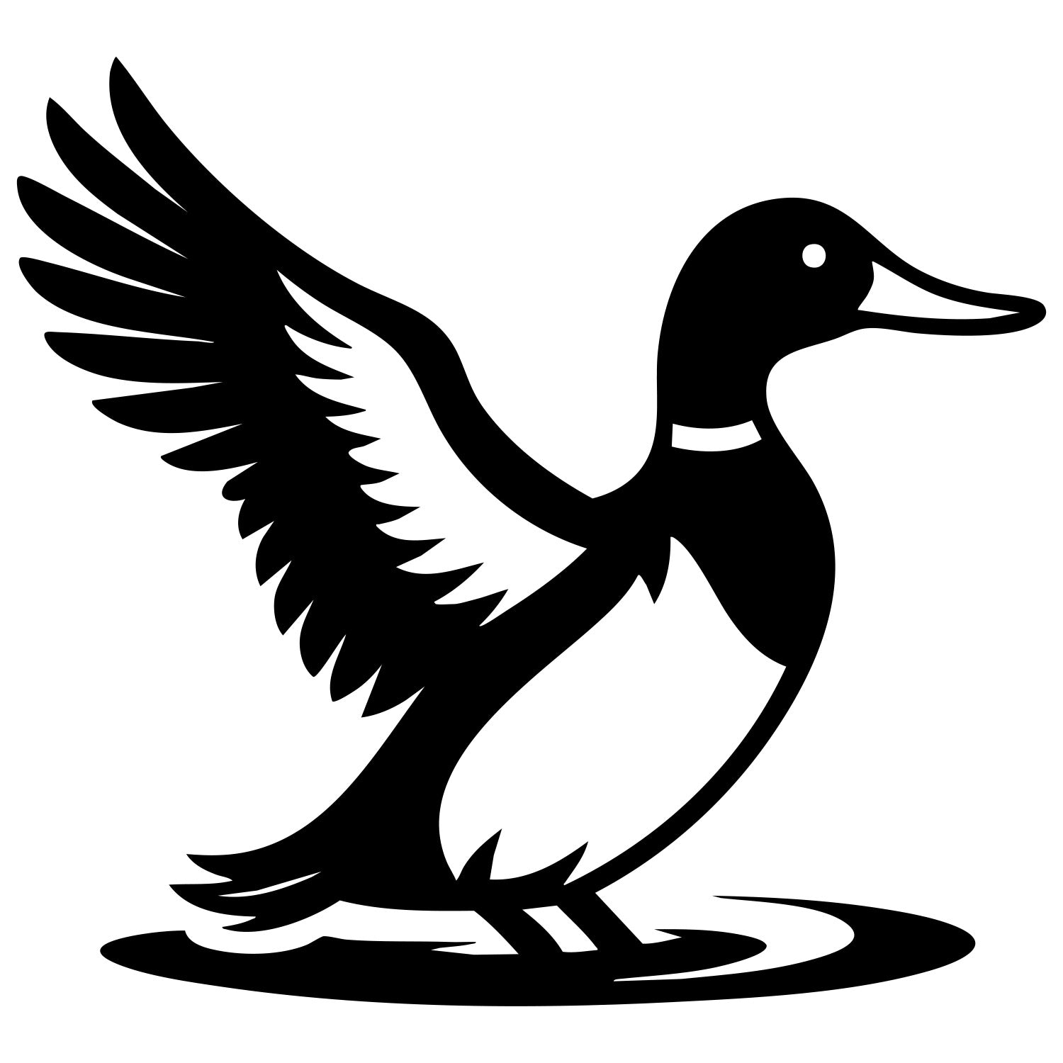 Mallard Duck DXF File – CNC Cutting Design | ABDUCK148
