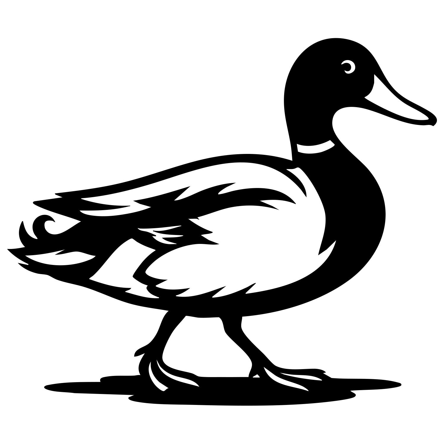 Mallard Duck DXF File – CNC Cutting Design | ABDUCK154