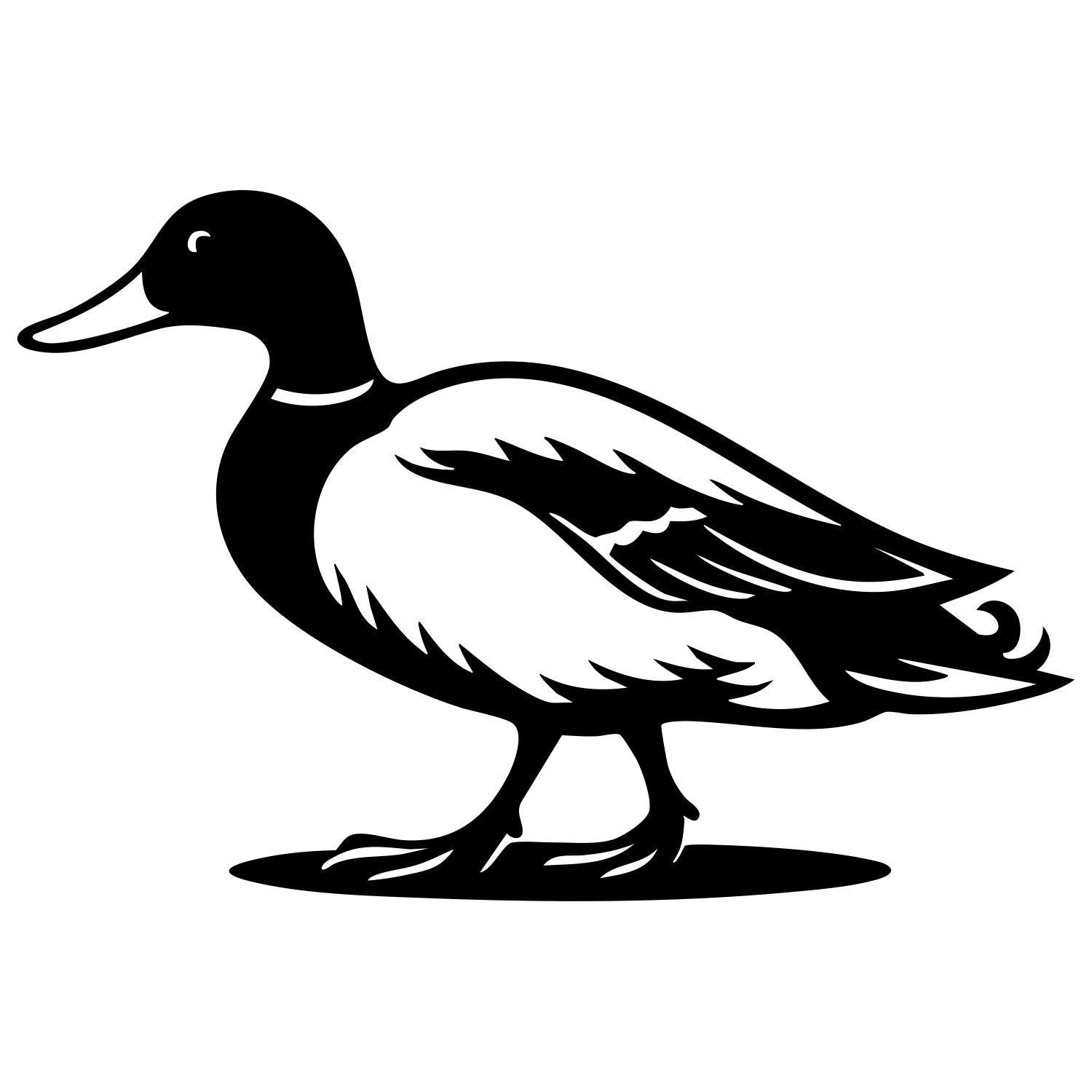 Mallard Duck DXF File – CNC Cutting Design | ABDUCK155
