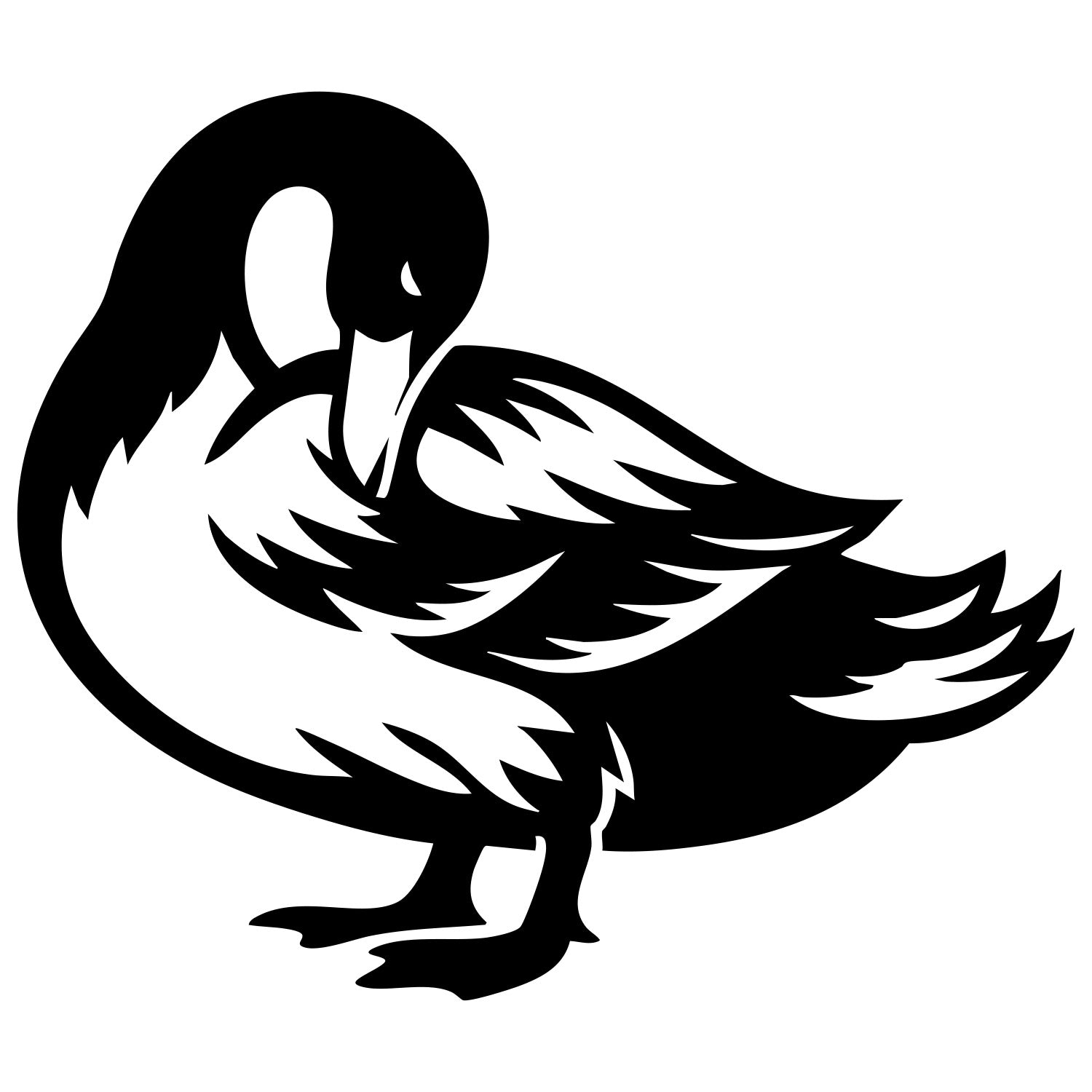 Mallard Duck DXF File – CNC Cutting Design | ABDUCK156