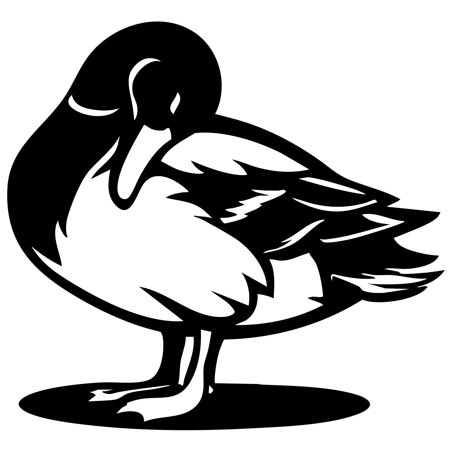 Mallard Duck DXF File – CNC Cutting Design | ABDUCK158