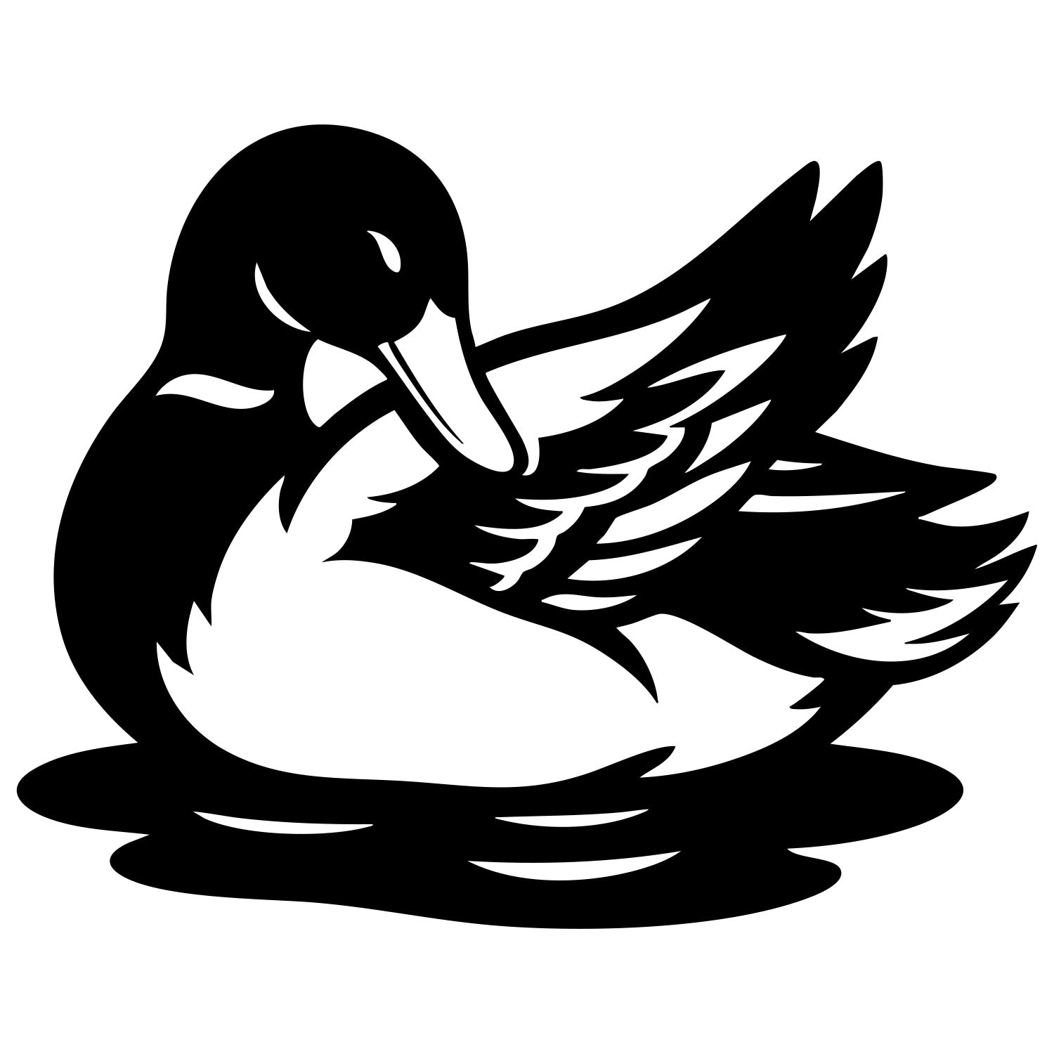 Mallard Duck DXF File – CNC Cutting Design | ABDUCK159
