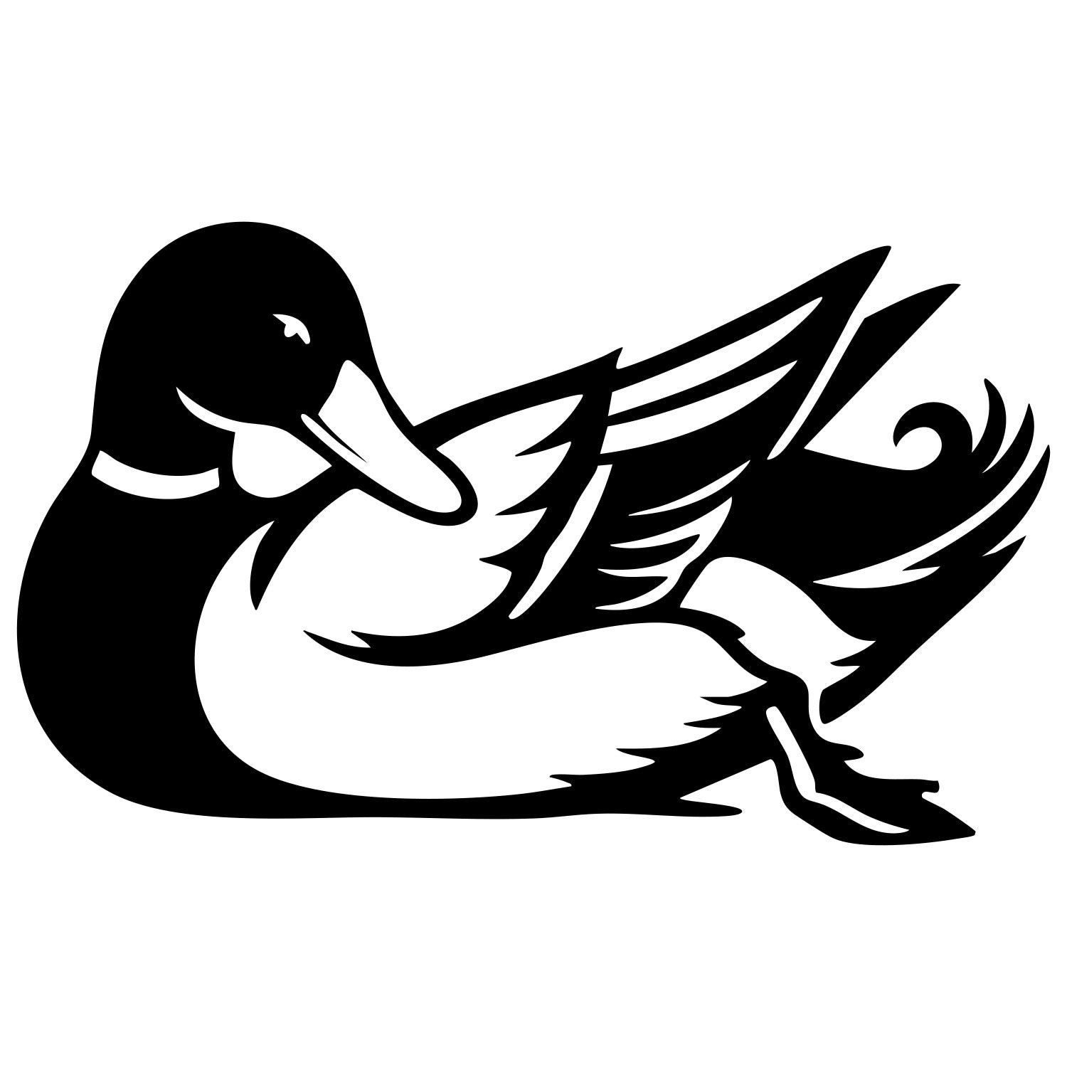 Mallard Duck DXF File – CNC Cutting Design | ABDUCK161