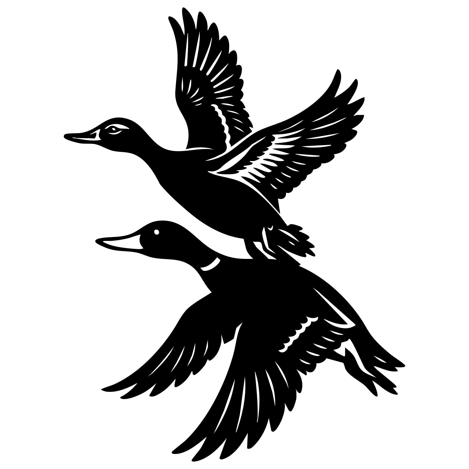 Mallard Duck Family DXF File – CNC Cutting Design | ABDUCK121